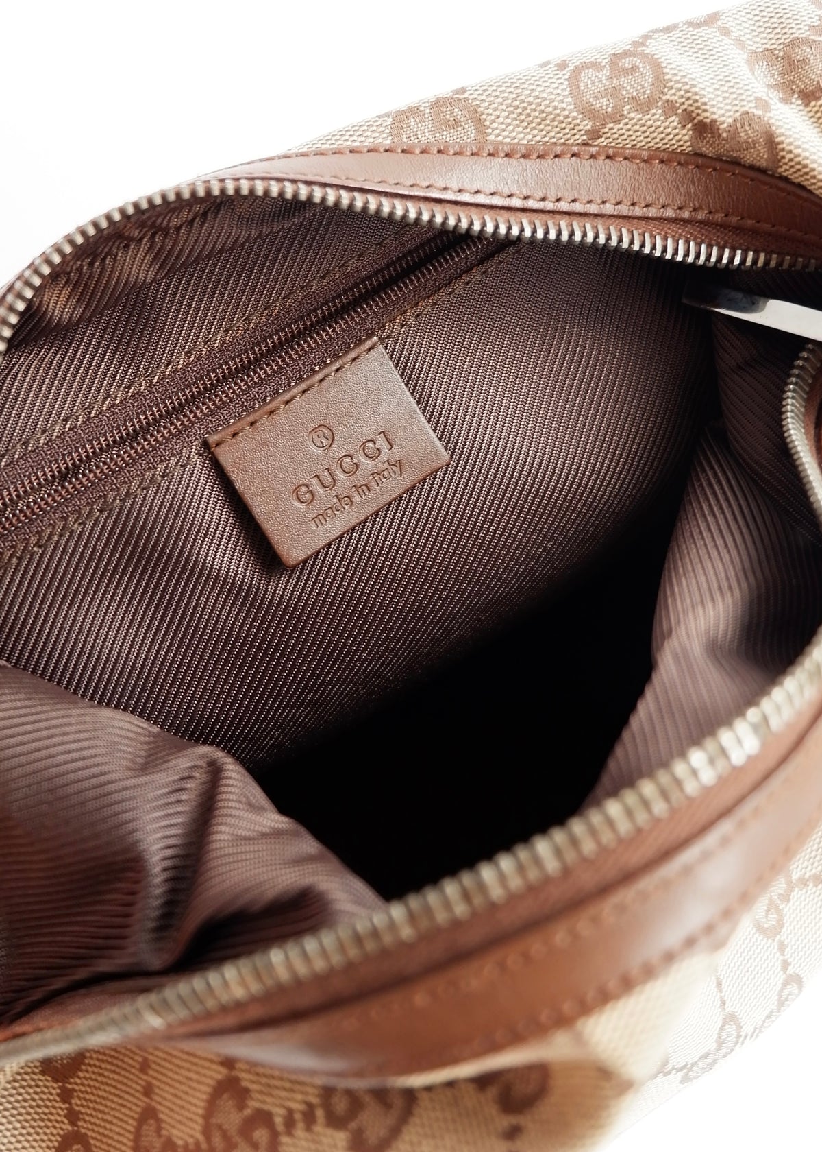 Preowned Gucci Brown GG Canvas Shoulder Bag