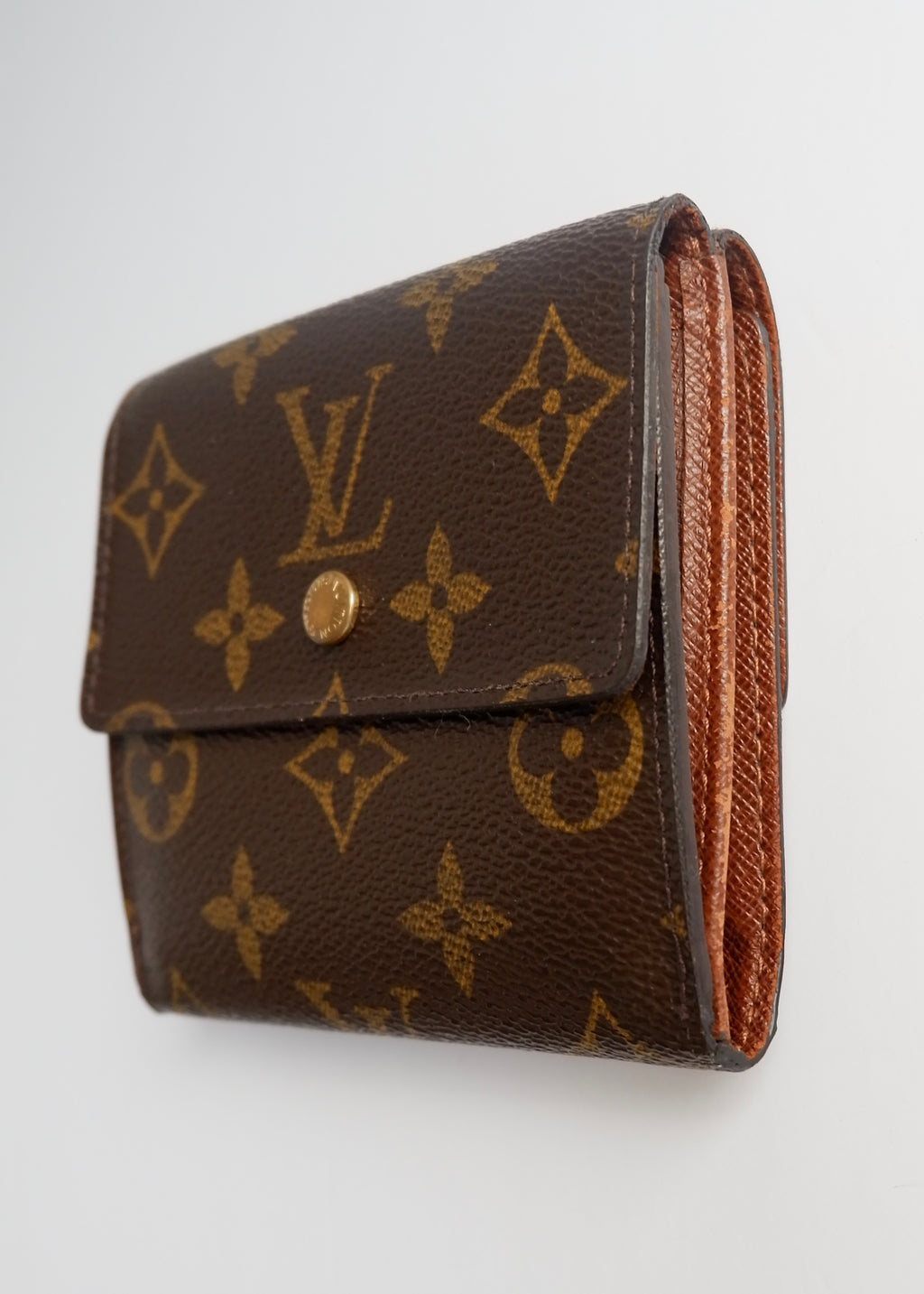 Preowned Louis Vuitton Brown Monogram Coated Canvas Compact Wallet
