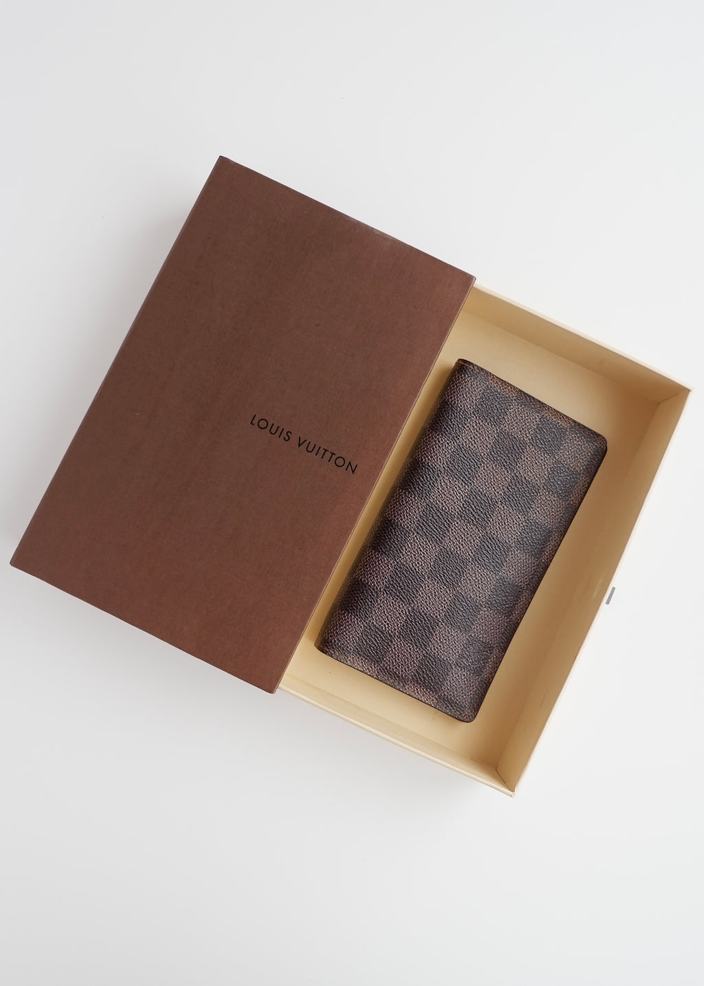 Authentic Preowned Louis Vuitton Damier Ebene Bi-Fold Long Wallet