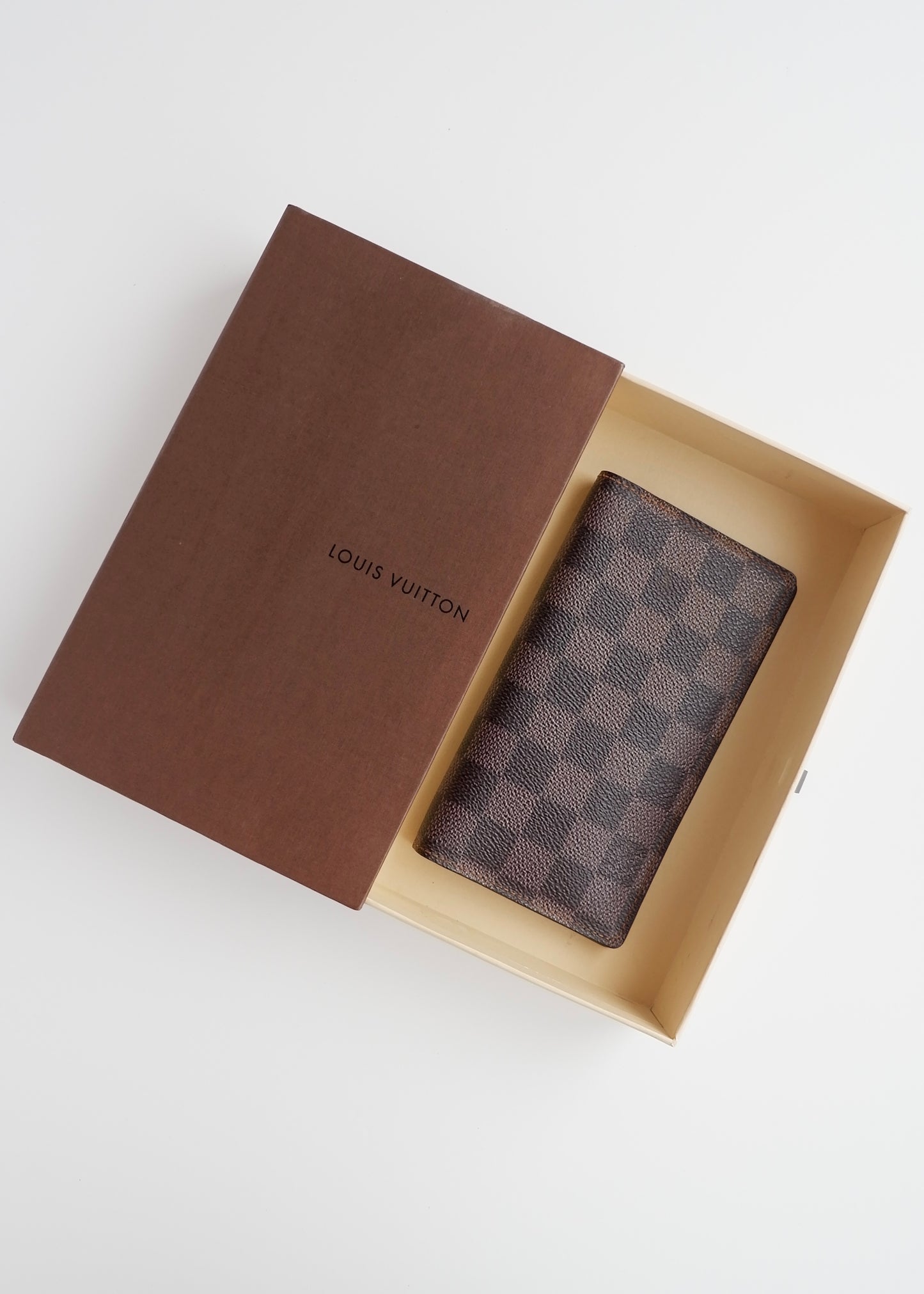 Authentic Preowned Louis Vuitton Damier Ebene Bi-Fold Long Wallet