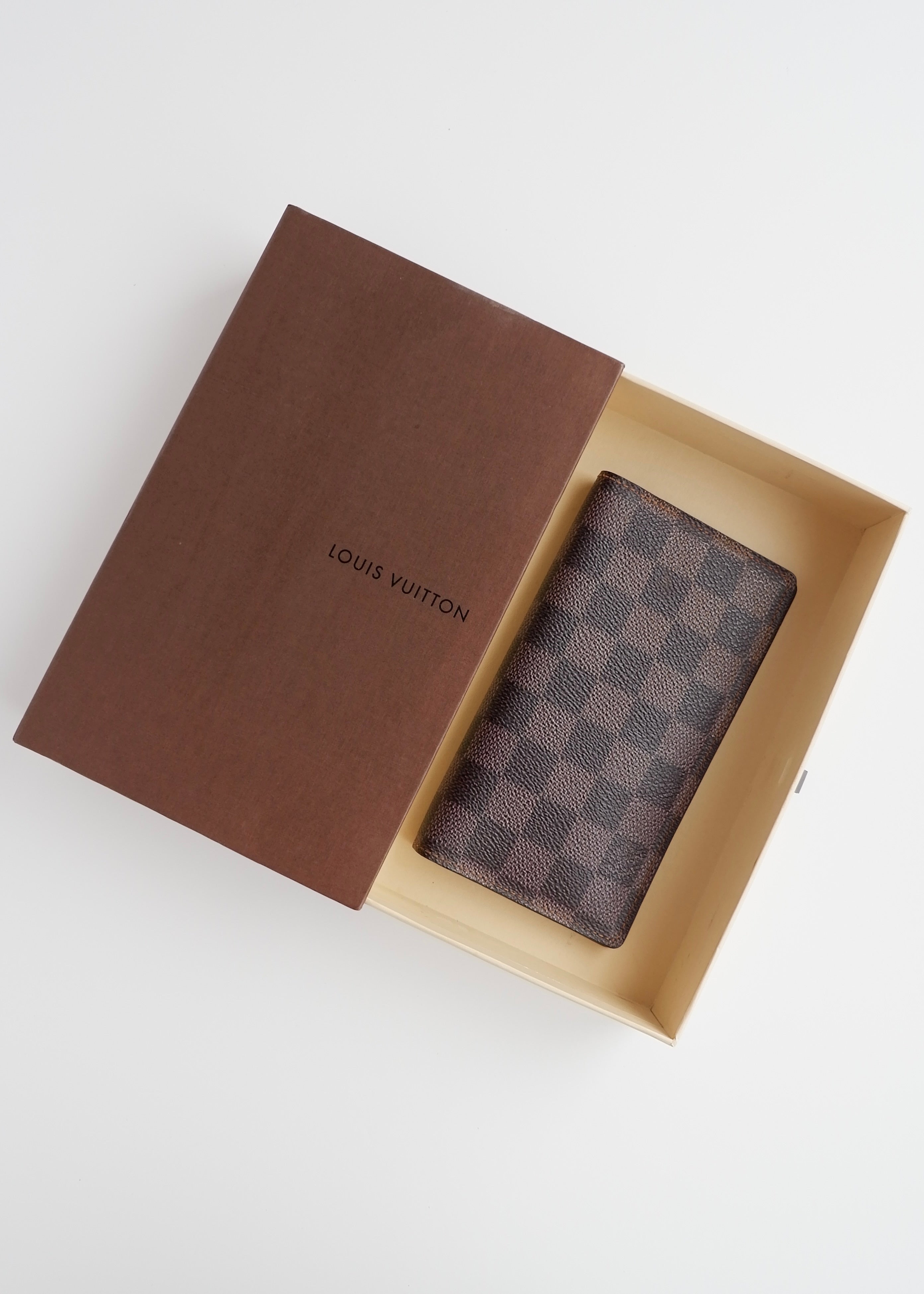 Authentic Preowned Louis Vuitton Damier Ebene Bi-Fold Long Wallet