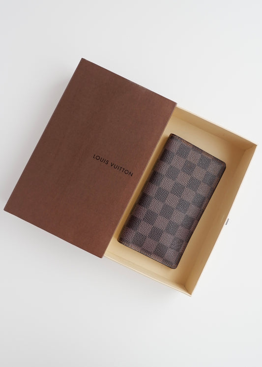 Authentic Preowned Louis Vuitton Damier Ebene Bi-Fold Long Wallet