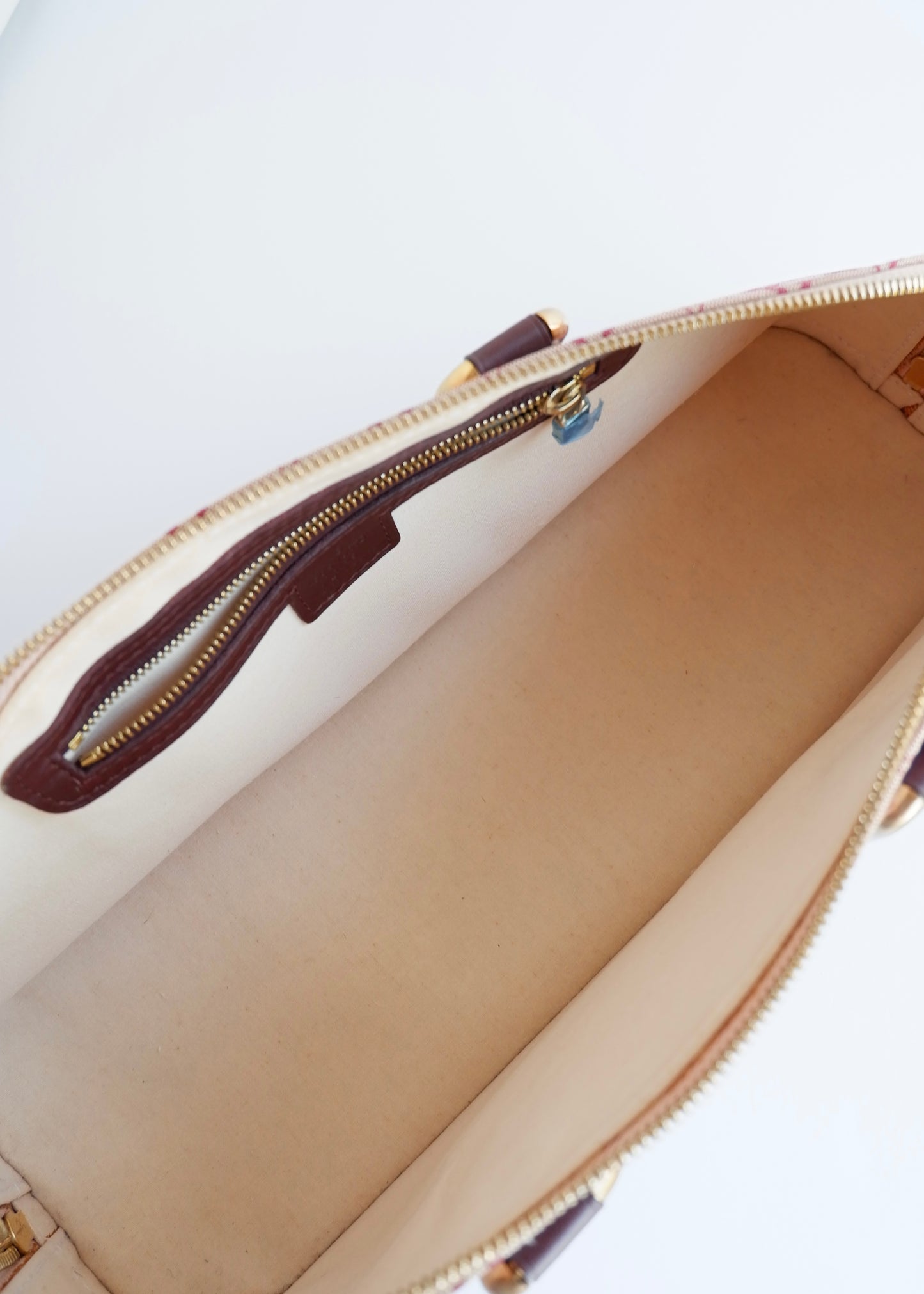 Authentic Preowned Louis Vuitton Burgundy Mini Lin Long Alma