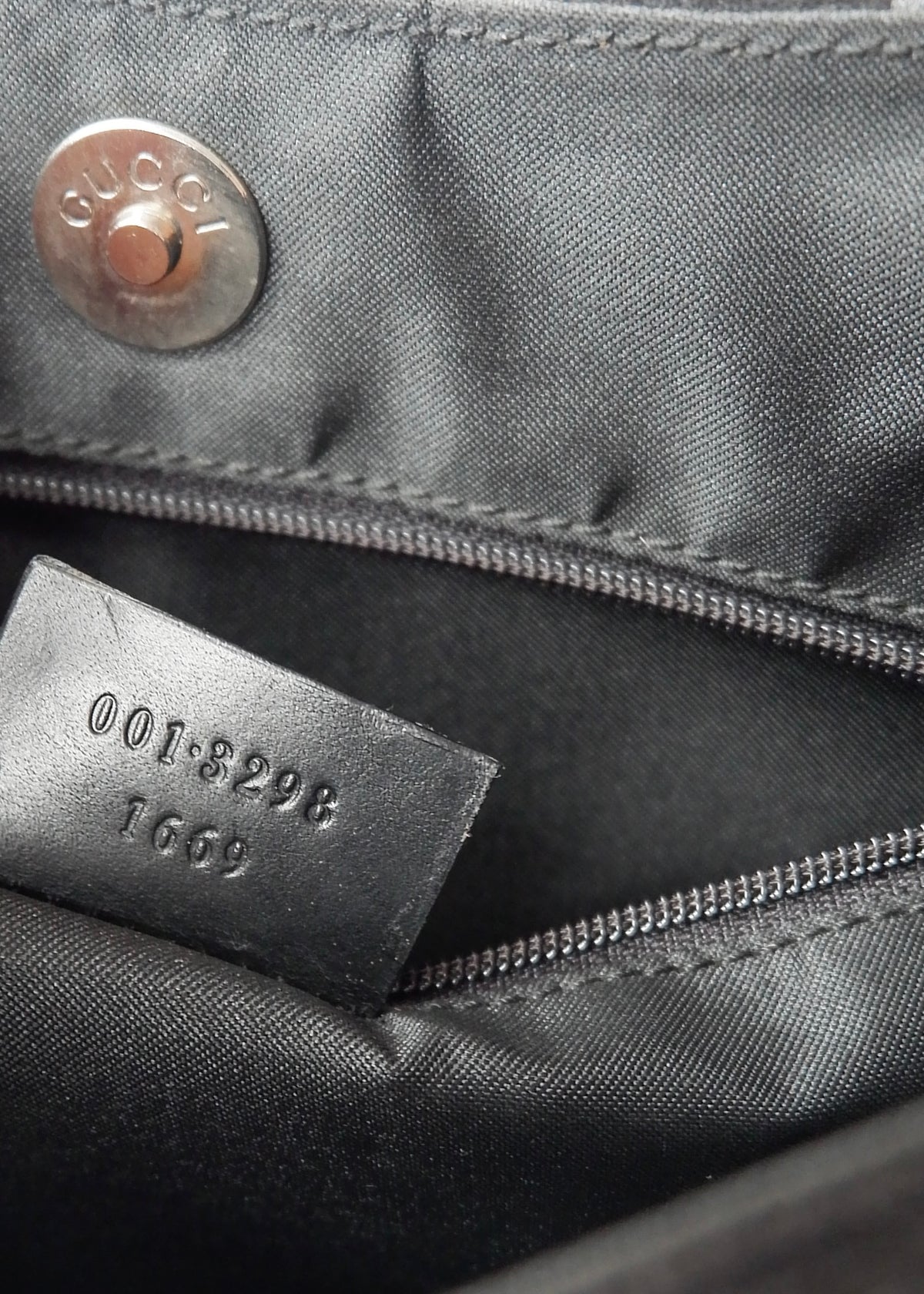 Preowned Gucci Black Suede GG Shoulder Bag