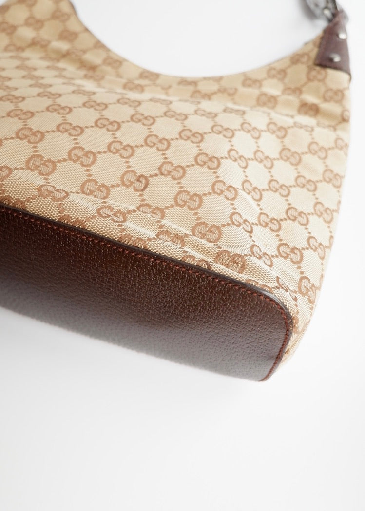 Authentic Preowned Gucci Brown GG Canvas Hobo Shoulder Bag