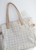 Authentic Preowned Chanel Beige Canvas New Travel Line Tote Bag