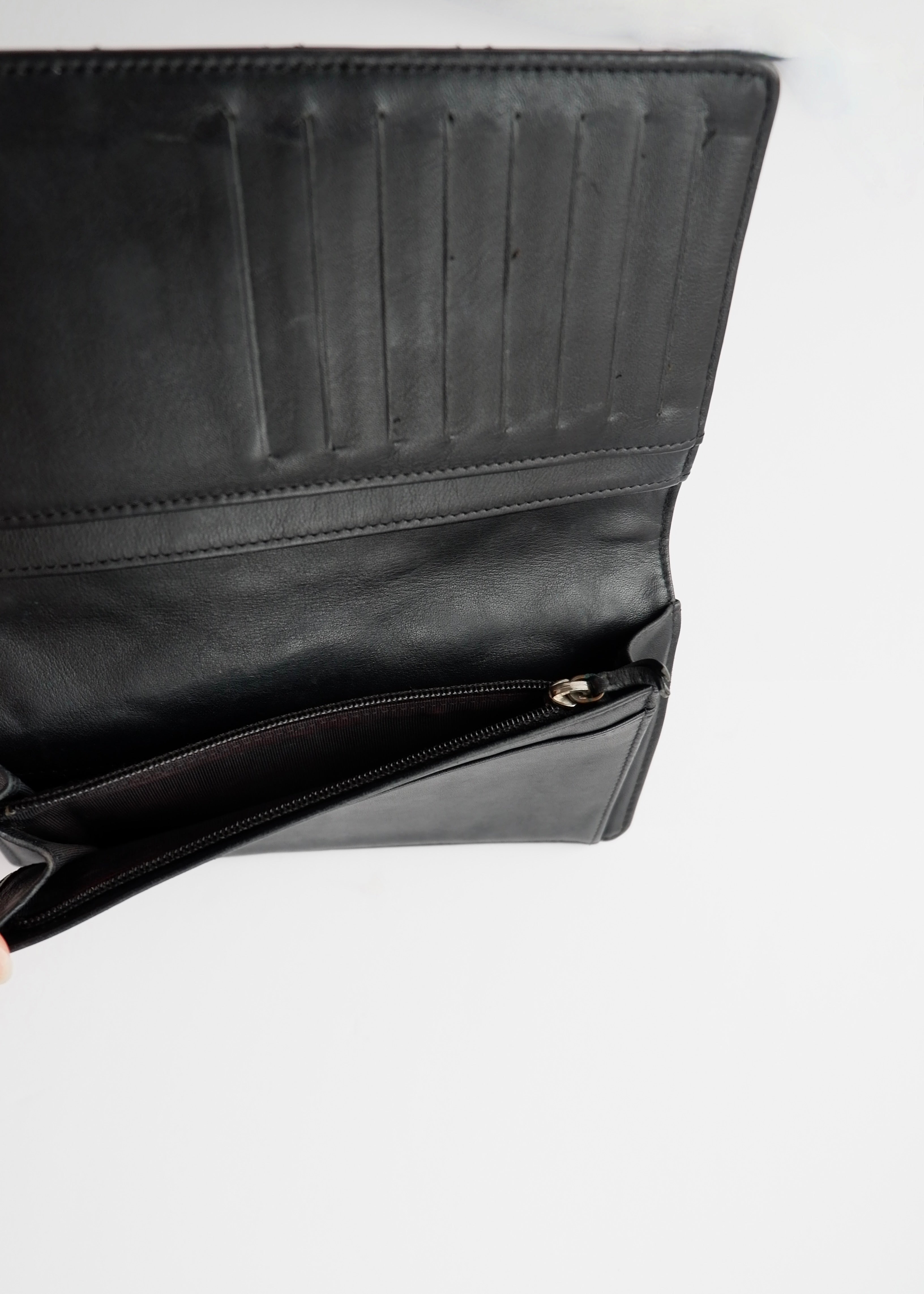 Authentic Preowned Chanel Black Patent Leather Long Wallet