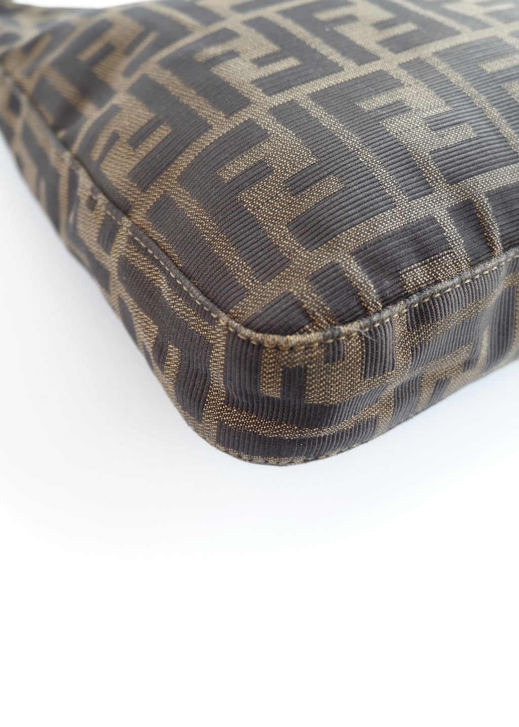 Authentic Preowned Fendi Brown Canvas Zucca Hobo Shoulder Bag