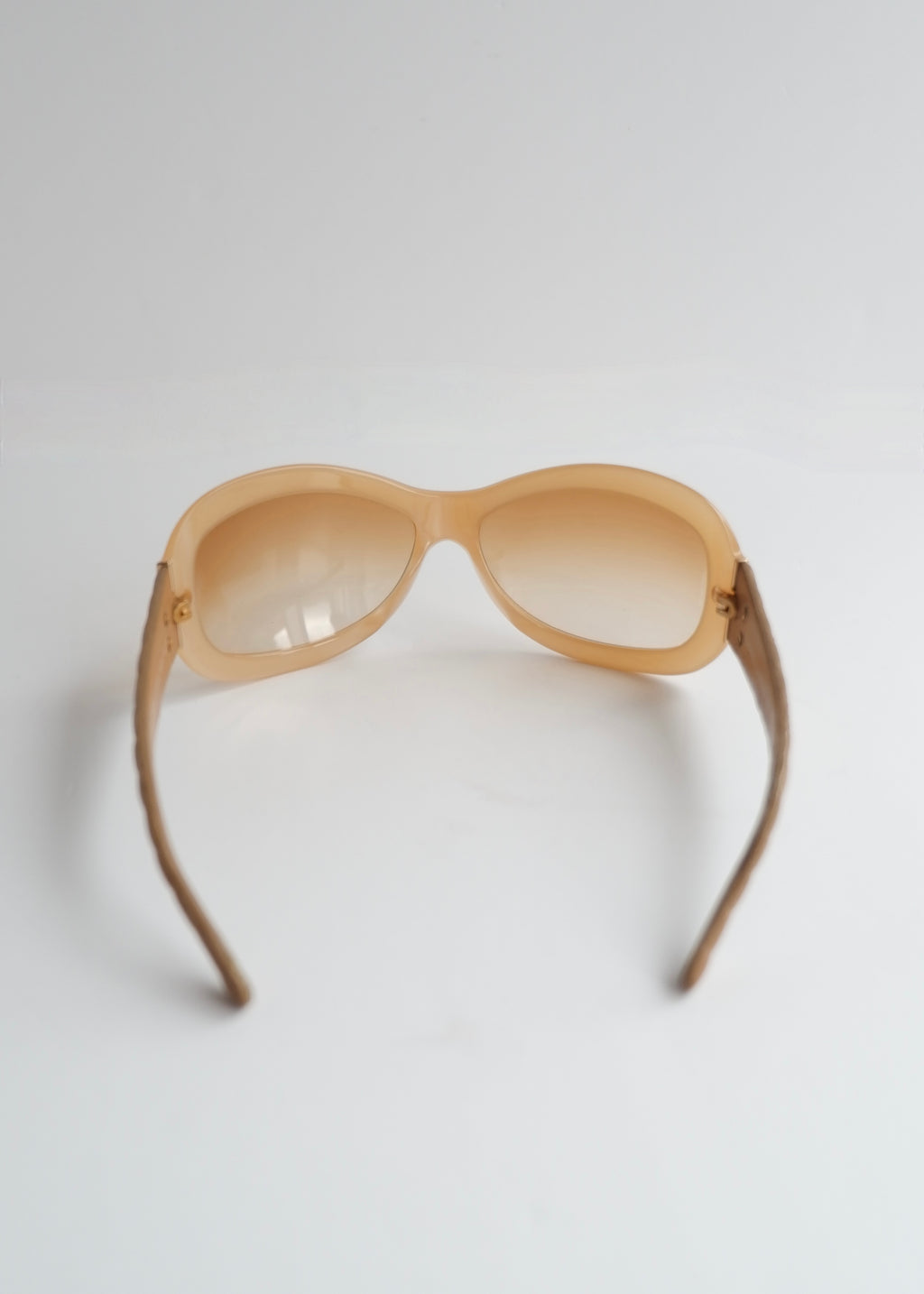 Authentic Preowned VIntage Chanel Beige Square Frame Sunglasses