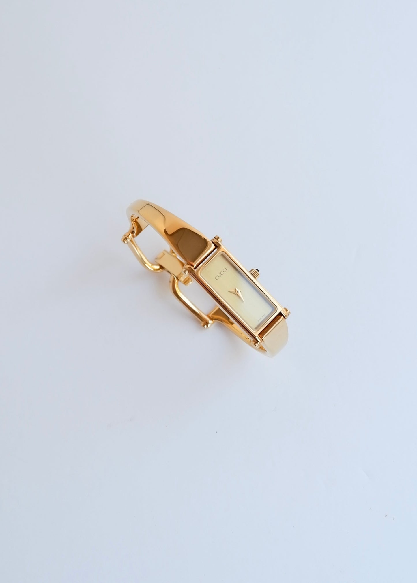 Authentic Preowned Vintage Gucci Gold Tone Horsebit Watch
