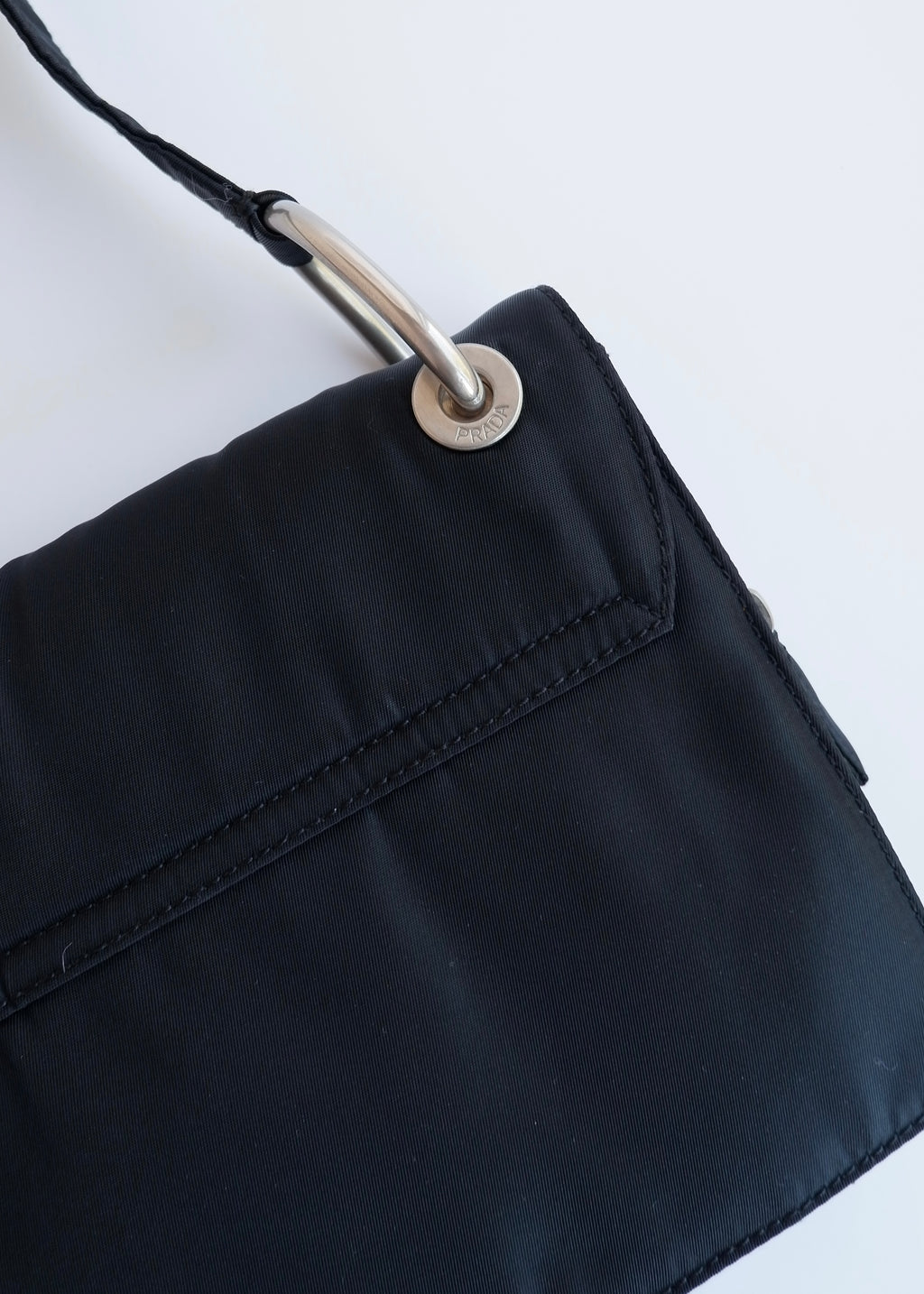 Authentic Preowned Prada Black Nylon Hobo Shoulder Bag