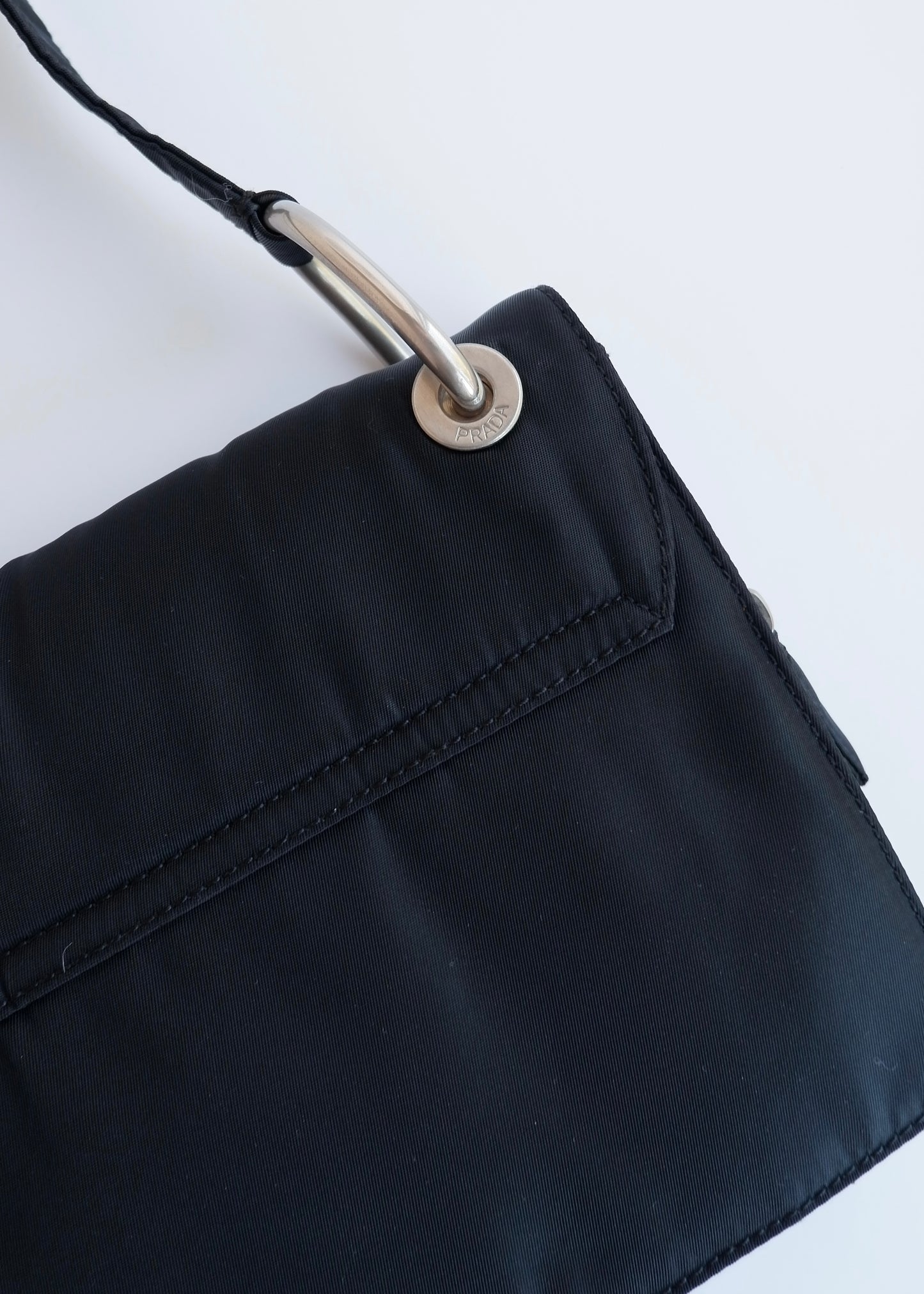 Authentic Preowned Prada Black Nylon Hobo Shoulder Bag