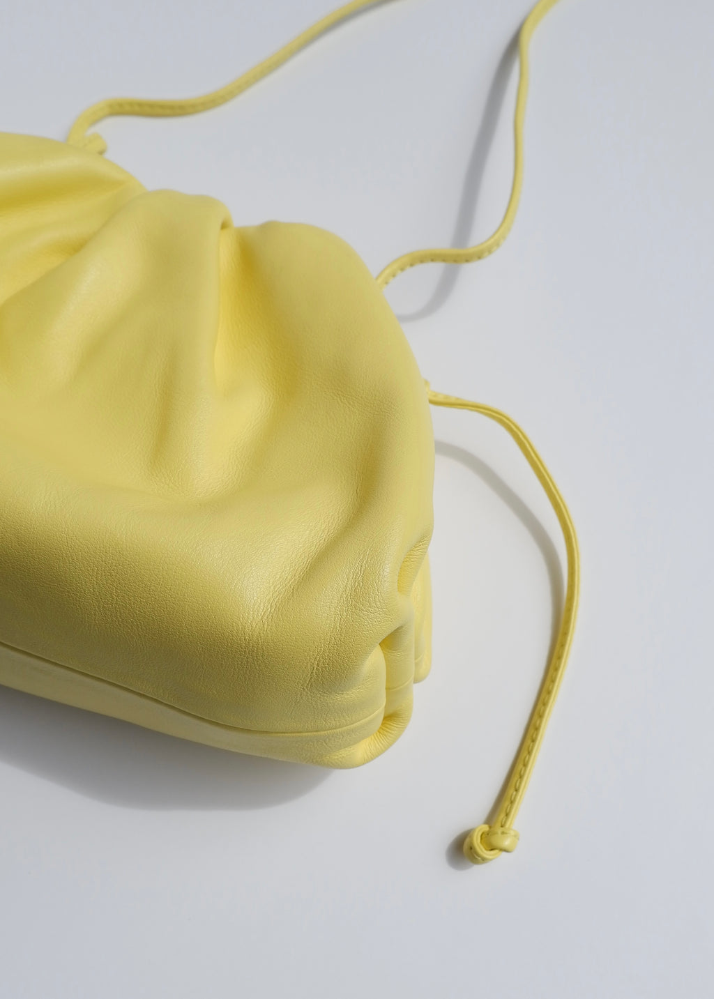 Authentic Preowned Bottega Veneta Yellow Leather Small The Pouch Crossbody