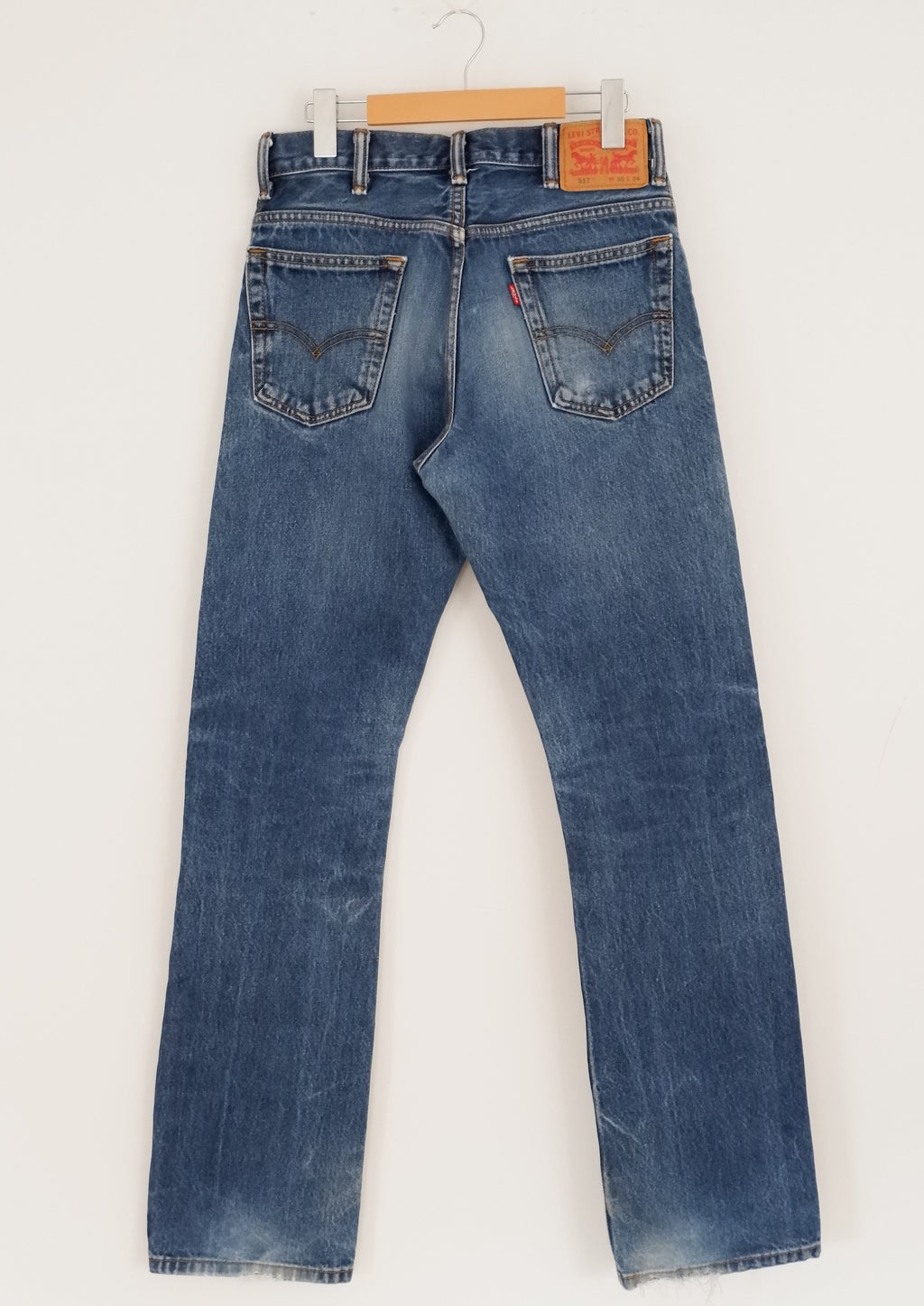 Levis 517 Dark Blue Faded Slim Fit Jeans - 30