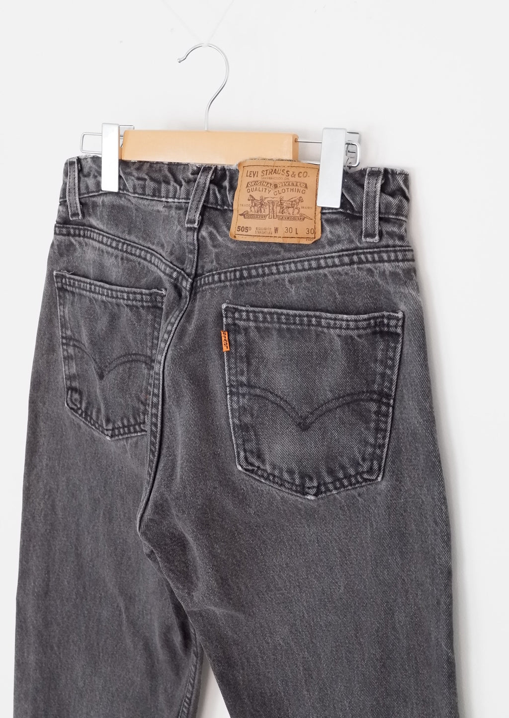 Levis Vintage 505 Black Jeans - 29