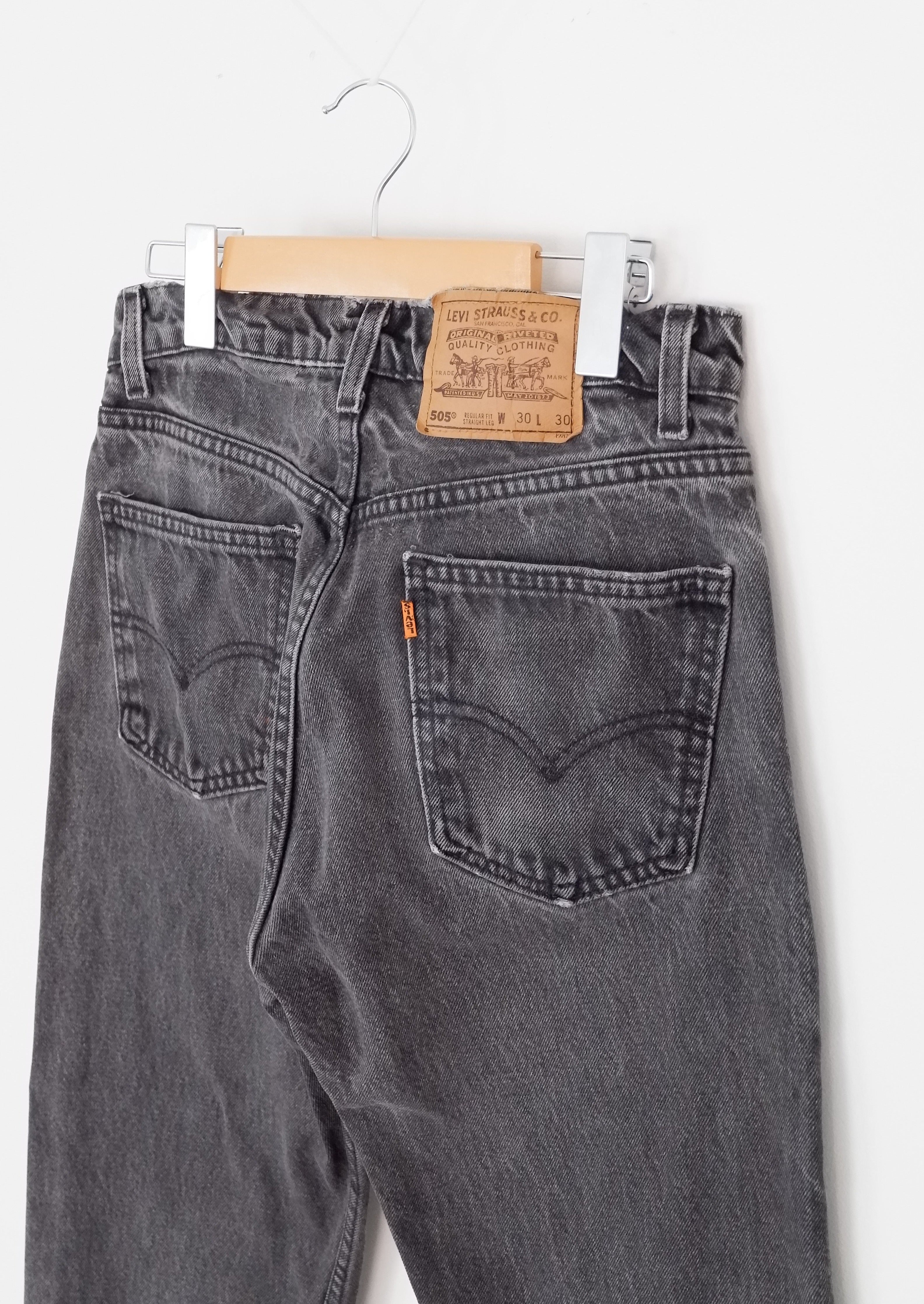Levis Vintage 505 Black Jeans - 29