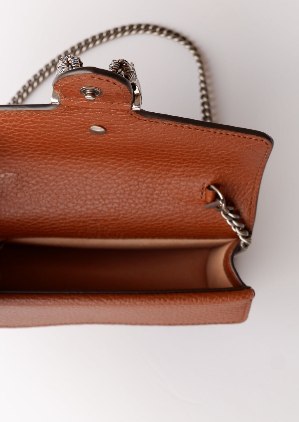 Authentique sac Gucci Dionysus Super Mini en jean et cuir d'occasion