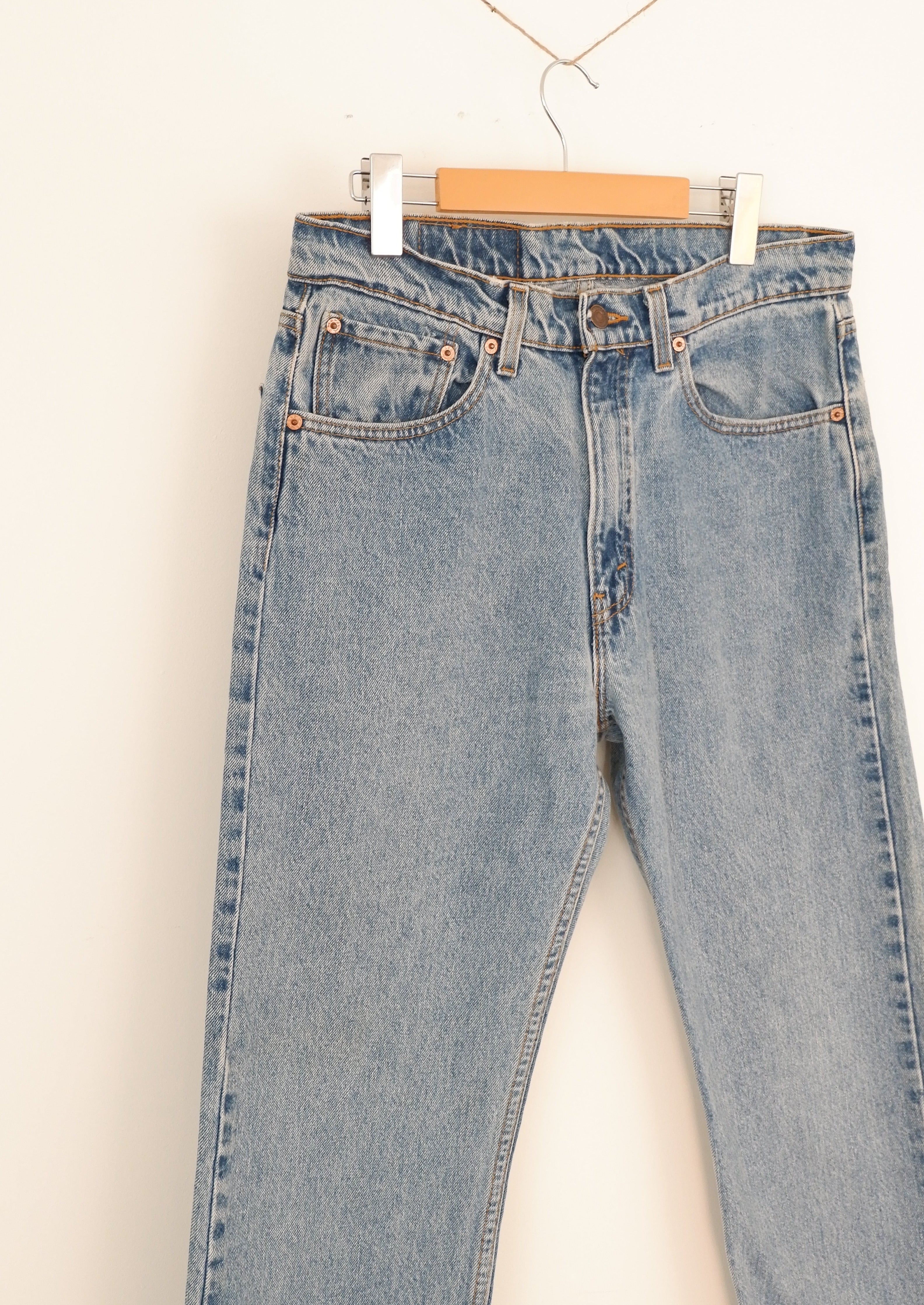 Levis Vintage 505 Medium Light Wash Jeans - 32