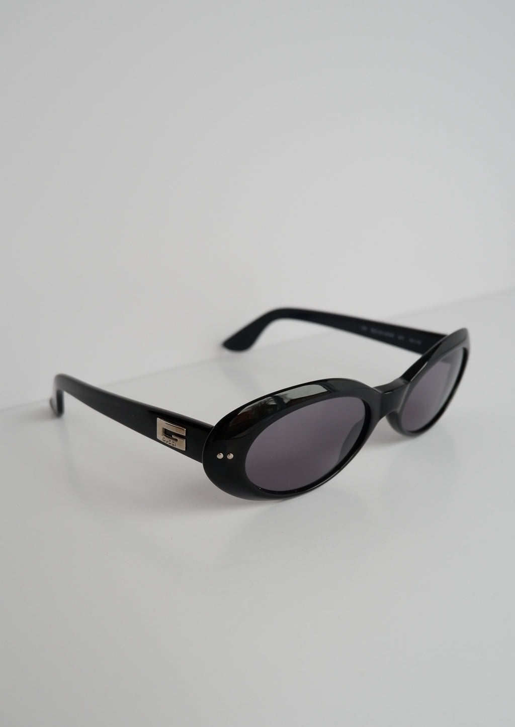 Authentic Preowned Vintage Gucci Black Round Sunglasses