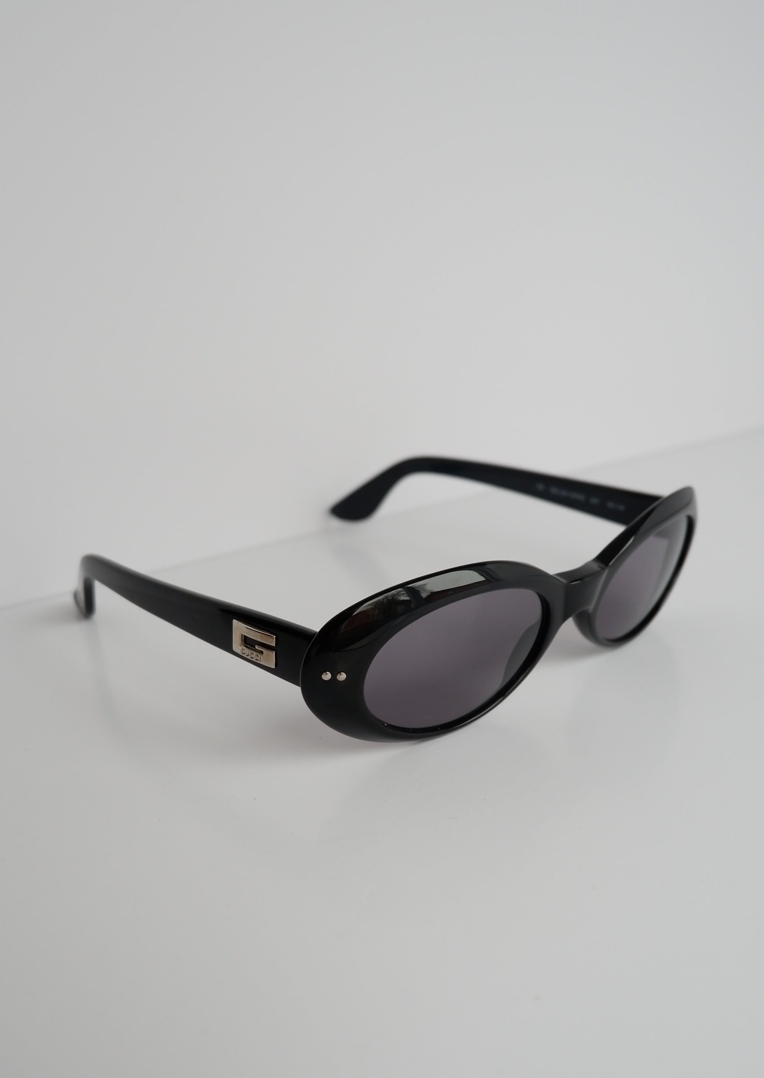 Authentic Preowned Vintage Gucci Black Round Sunglasses