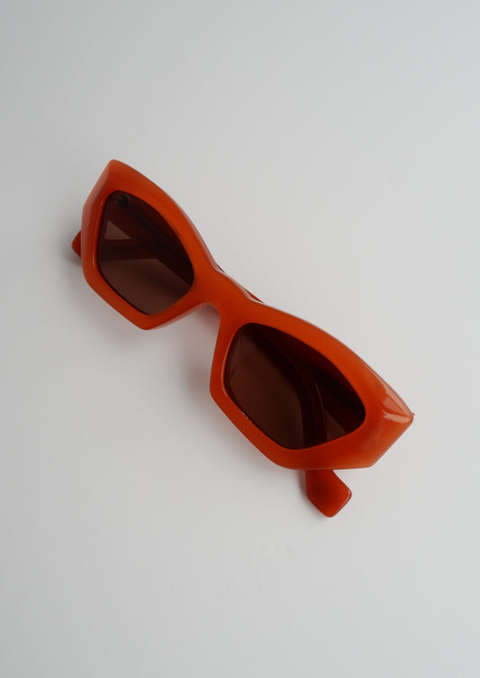 Authentic Preowend Loewe Orange Cat Eye Sunglasses