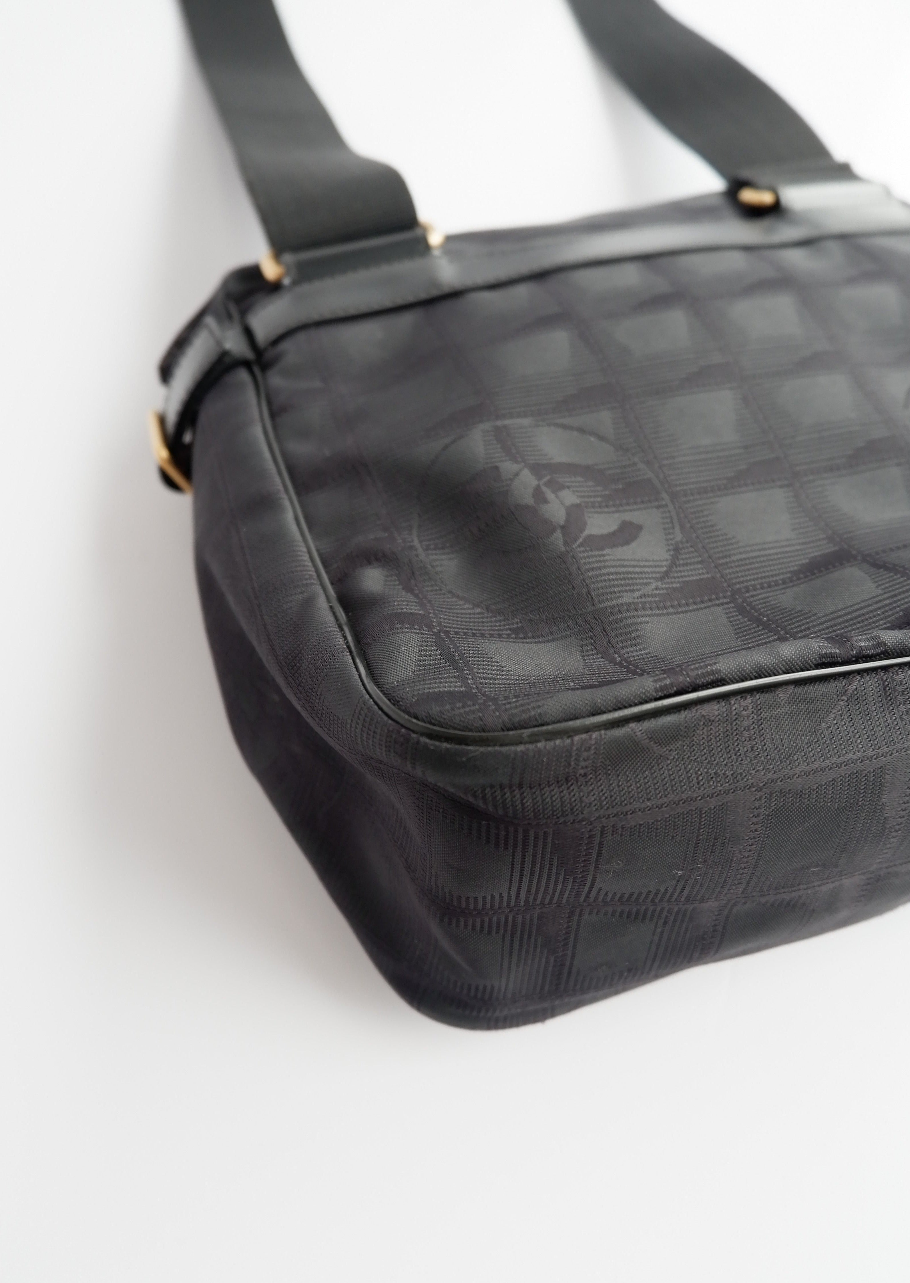 Authentic Preowned Chanel Black Travel Line Crossbody Bag