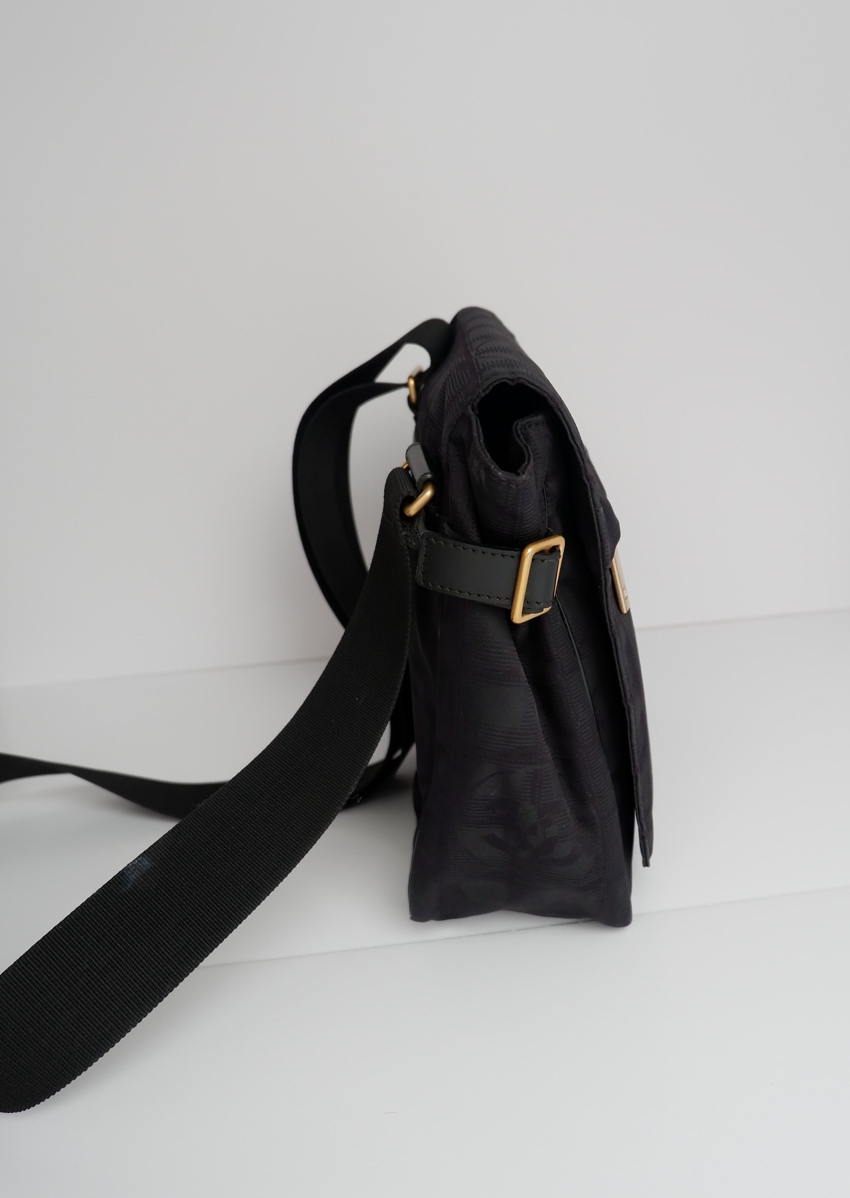 Authentic Preowned Chanel Black Travel Line Crossbody Bag