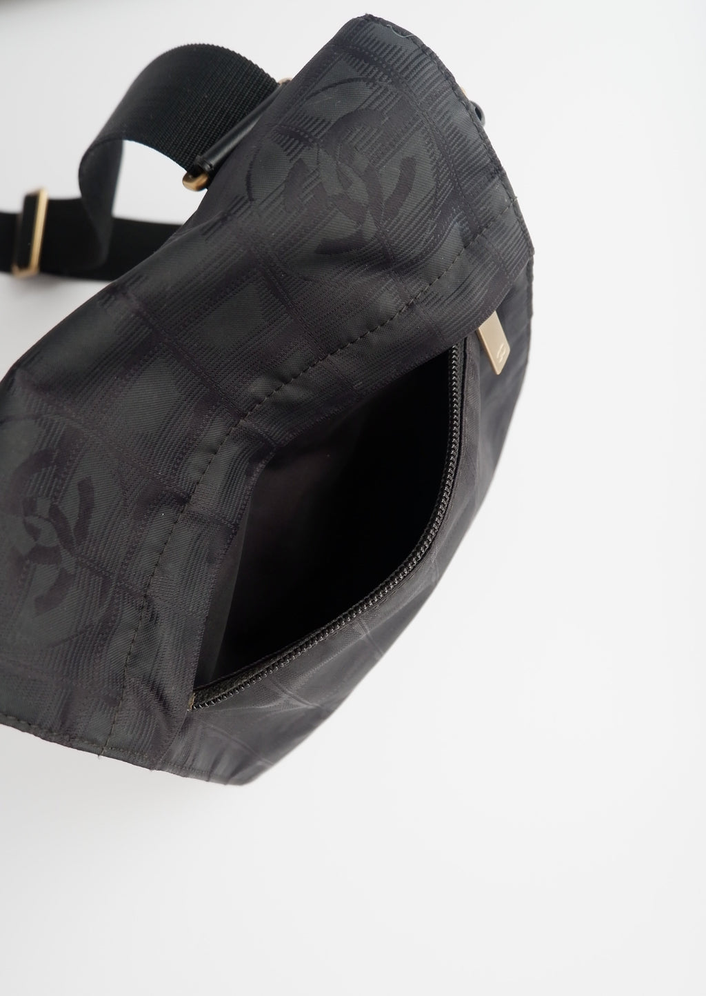 Authentic Preowned Chanel Black Travel Line Crossbody Bag