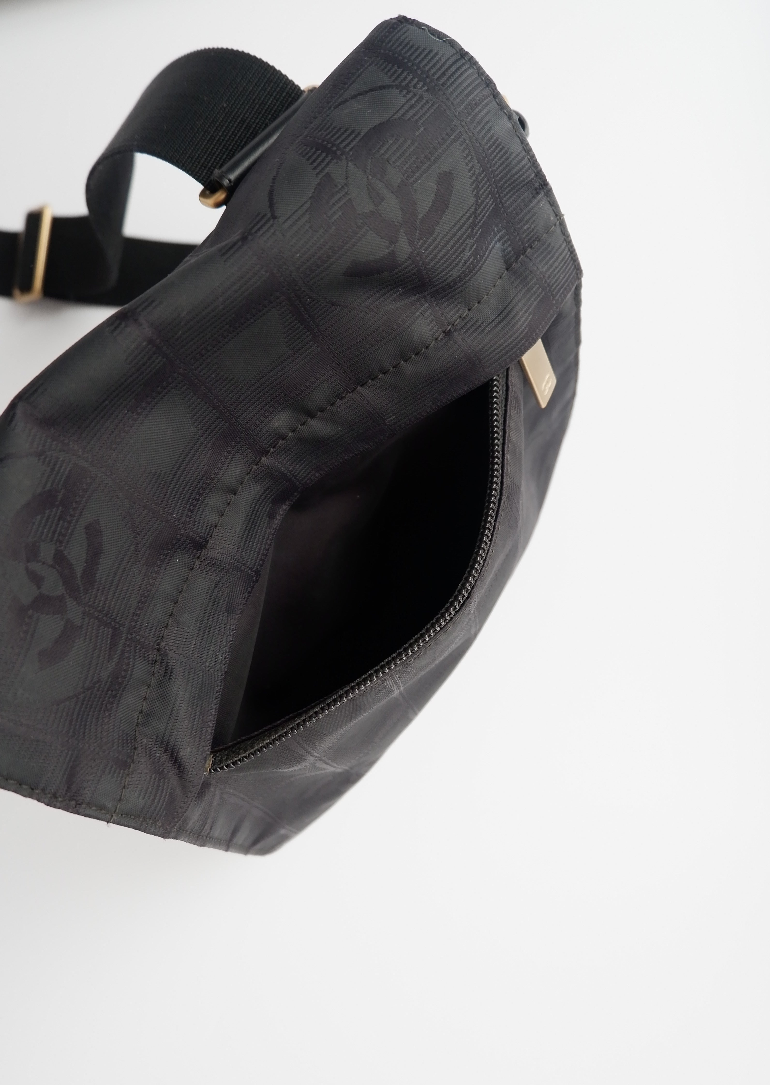 Authentic Preowned Chanel Black Travel Line Crossbody Bag
