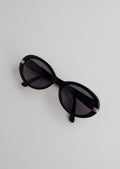 Authentiques lunettes de soleil rondes vintage Fendi noires d'occasion