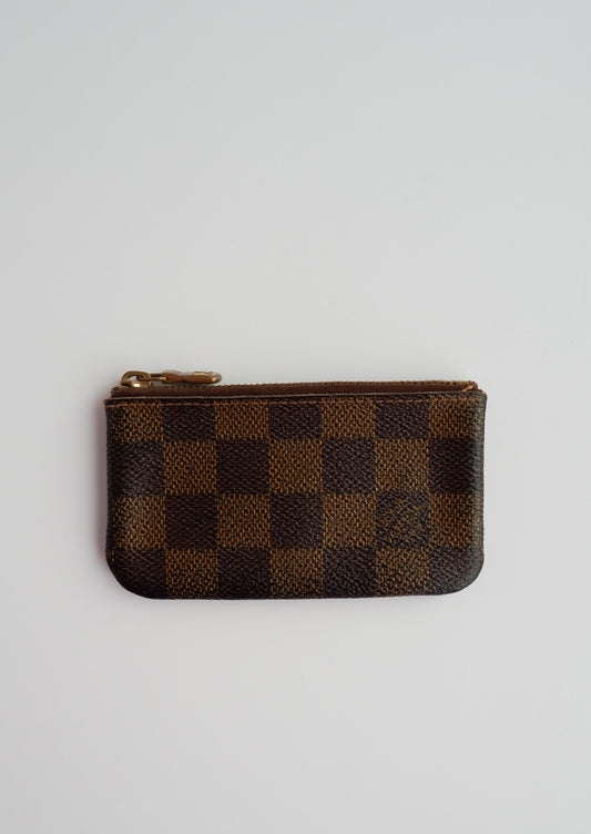 Authentic Preowned Louis Vuitton Damier Ebene Key Pouch / Pochette Cles