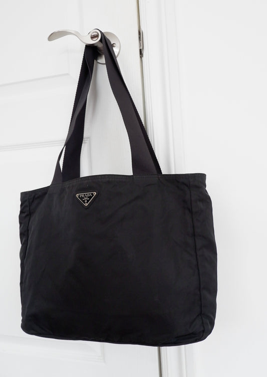 Authentic Preowned Prada Black Nylon Shoulder Bag Tote