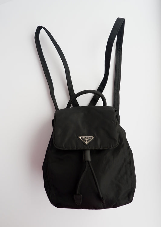 Authentic Preowned Vintage Prada Black Nylon Mini Backpack