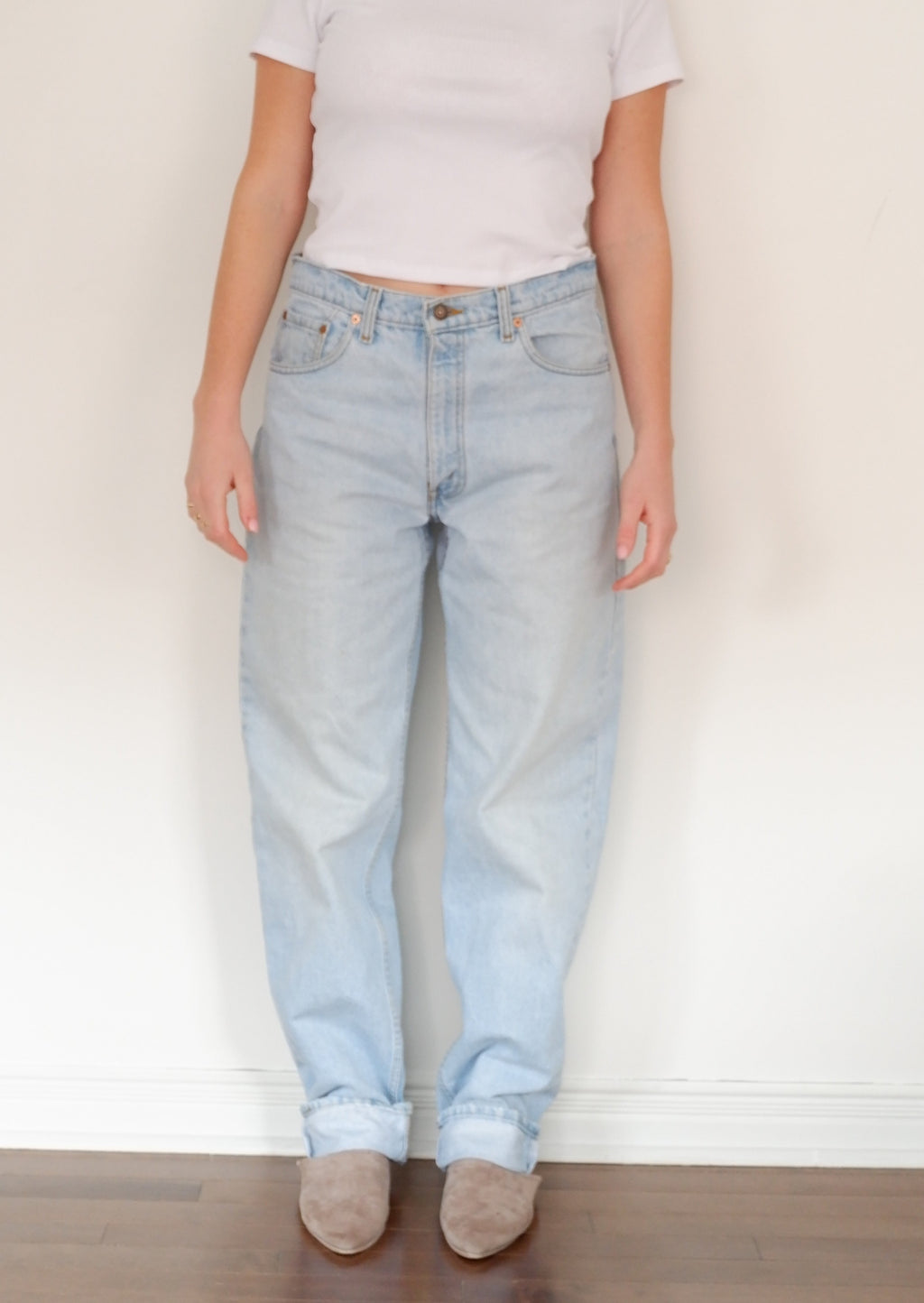 Levis Vintage 550 Medium Light Wash Jeans - 34