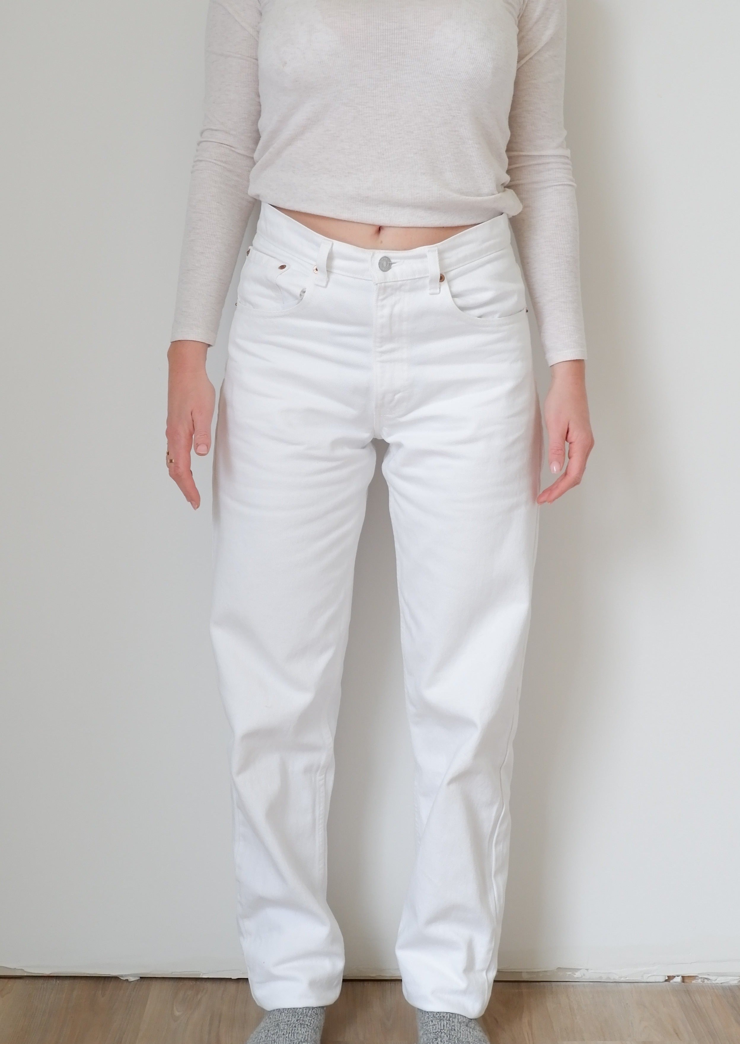 Levis Vintage 550 White Jeans - 30