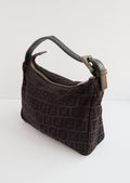 Pochette Fendi authentique d'occasion, imprimé FF noir