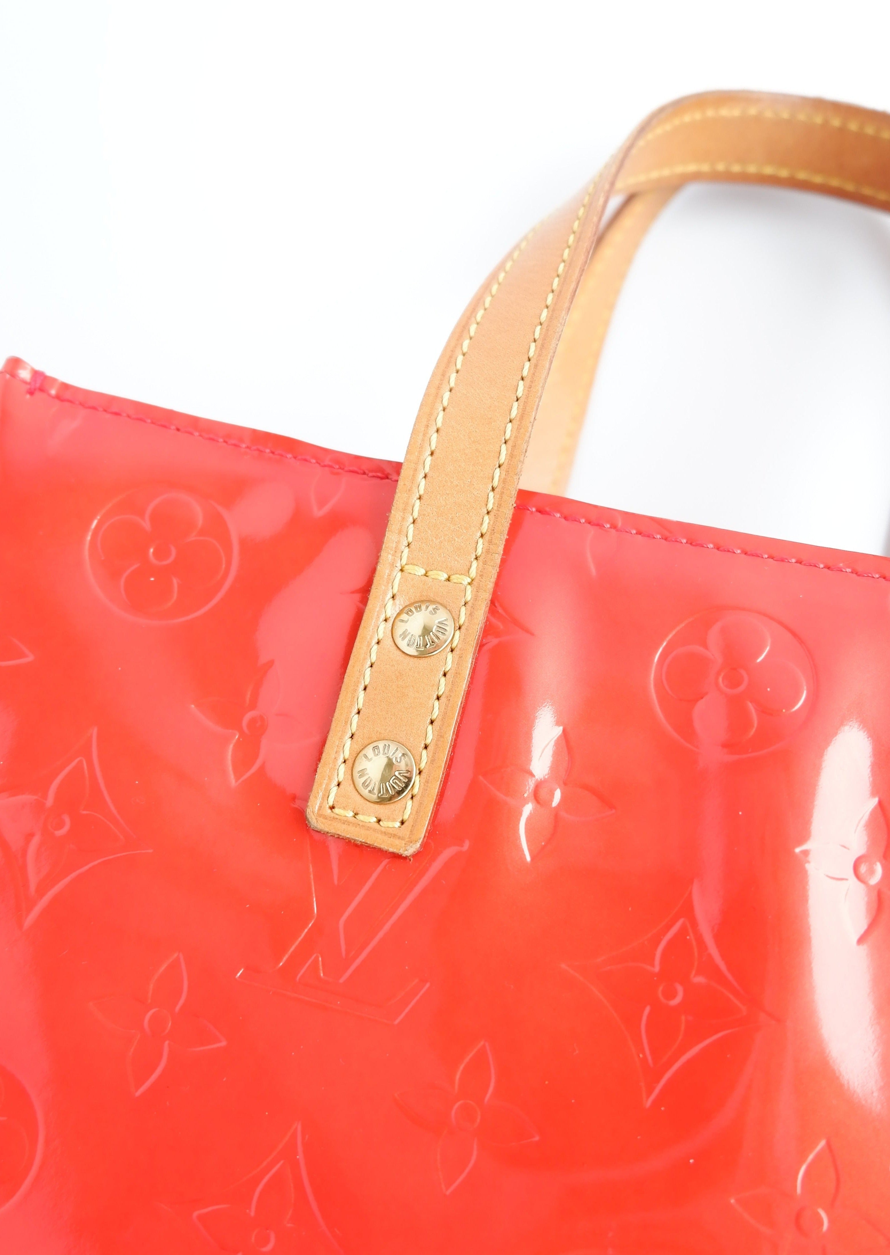 Authentic Preowned Louis Vuitton Red Vernis Reade Handbag