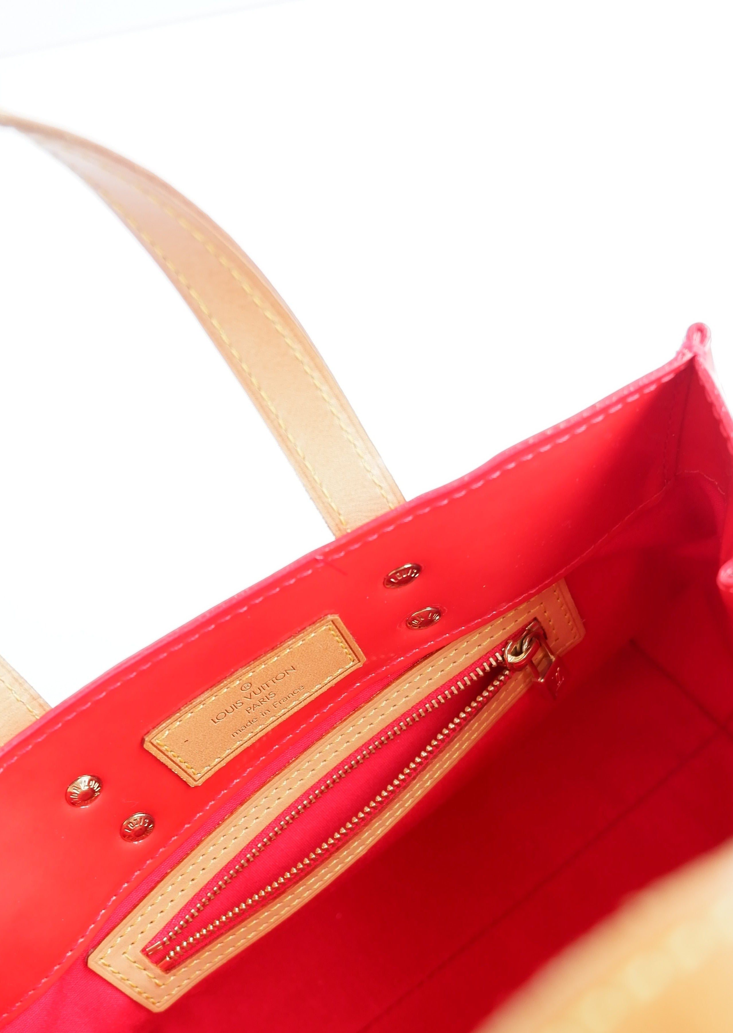 Authentic Preowned Louis Vuitton Red Vernis Reade Handbag
