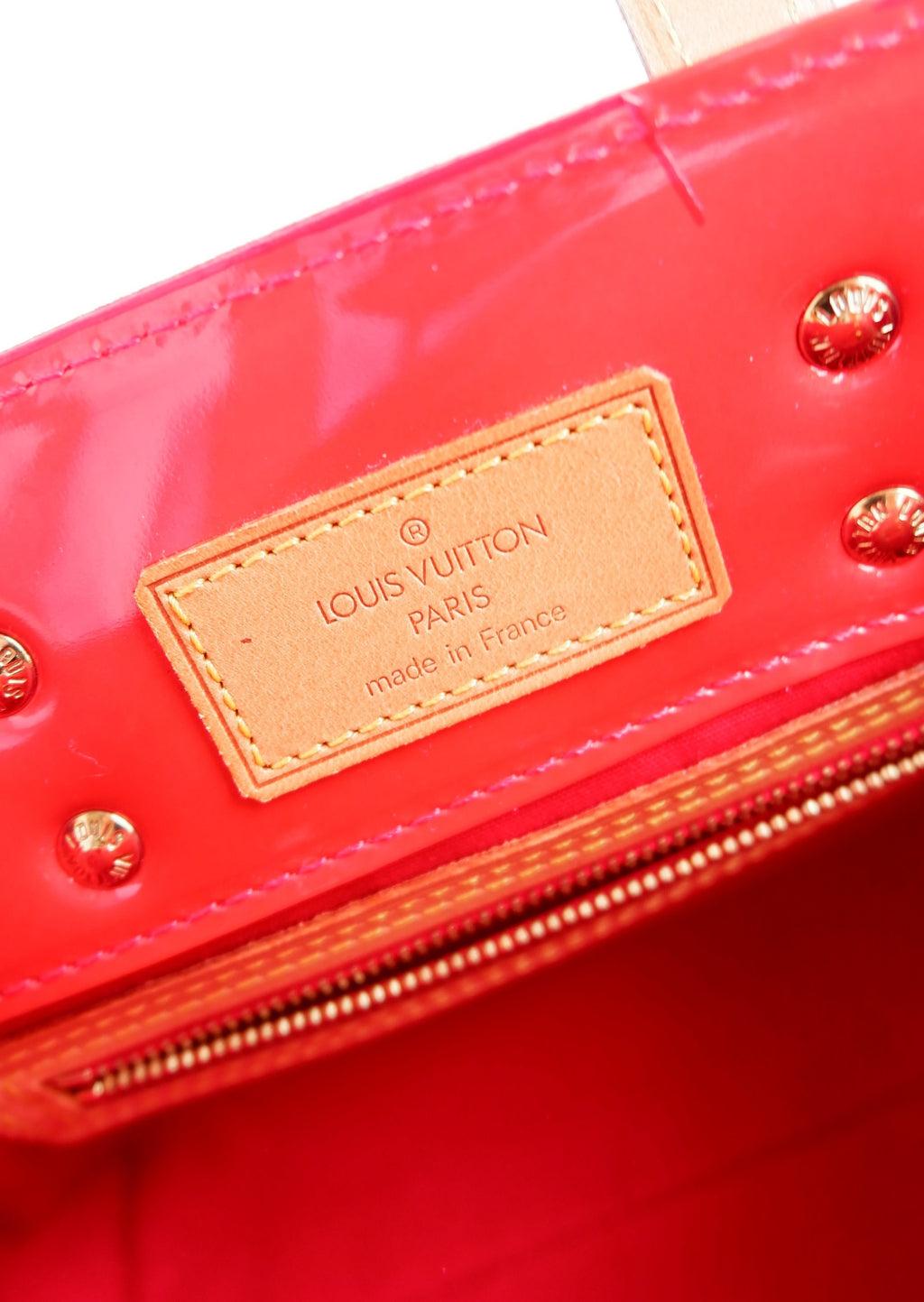 Authentic Preowned Louis Vuitton Red Vernis Reade Handbag
