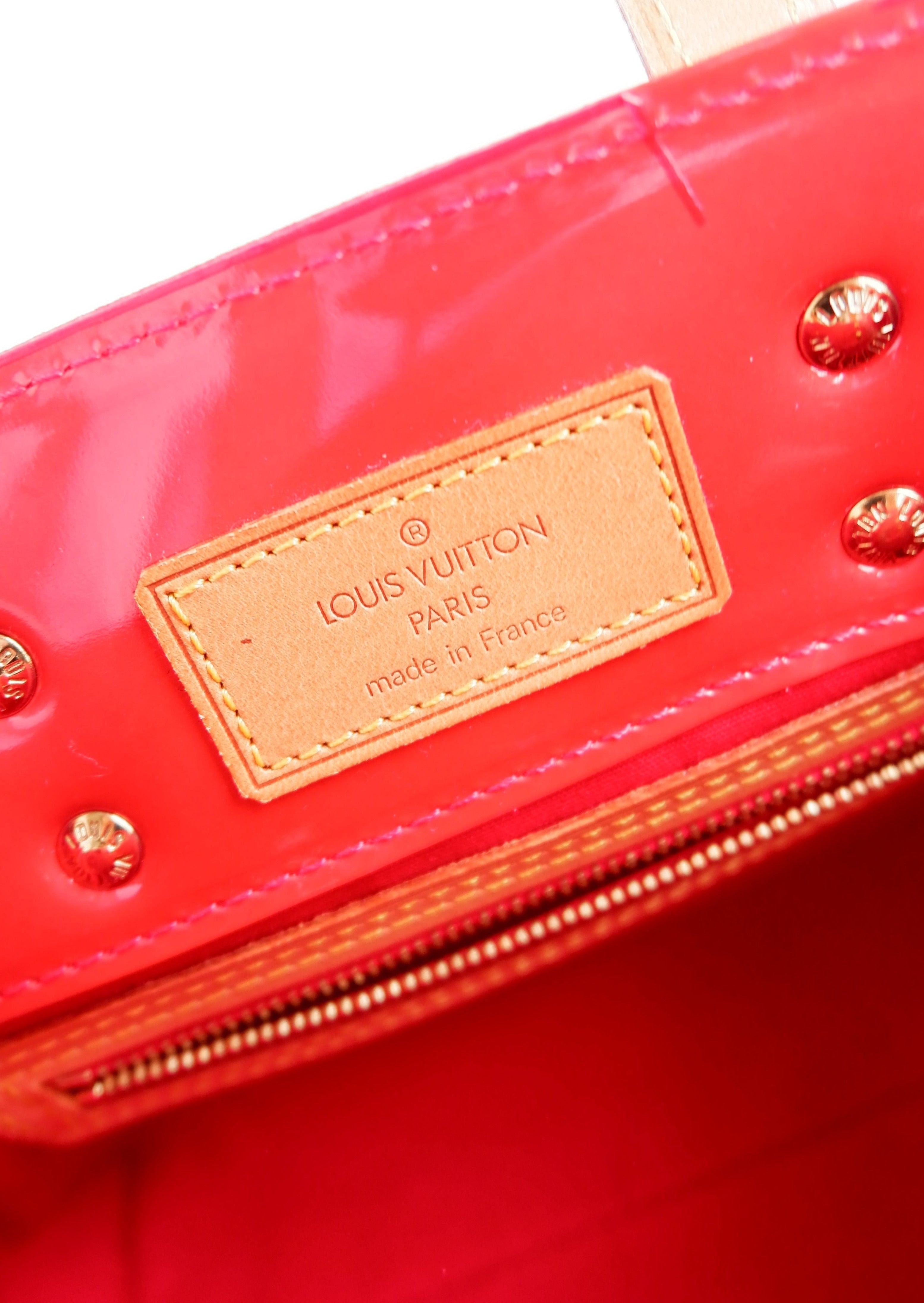 Authentic Preowned Louis Vuitton Red Vernis Reade Handbag