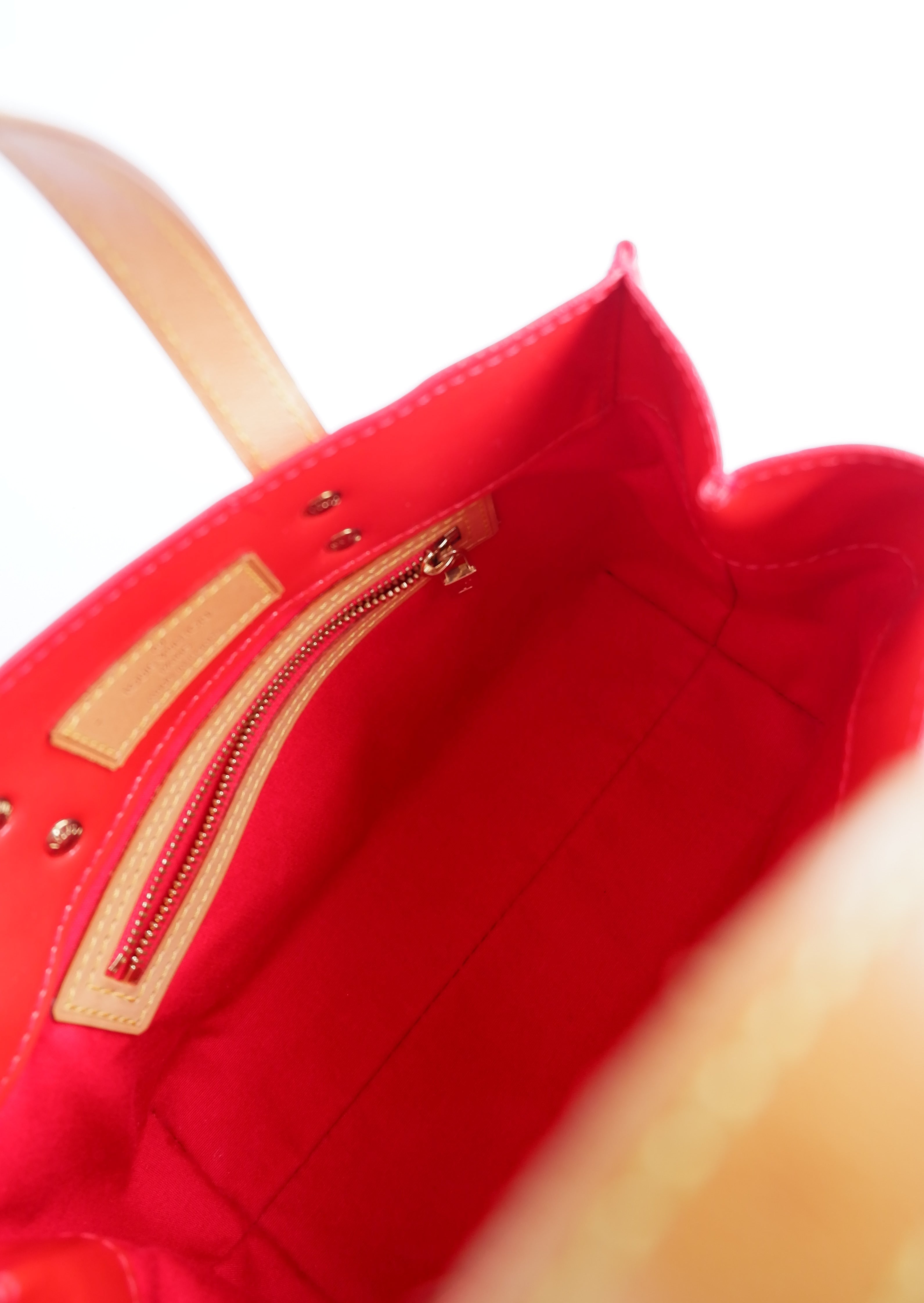 Authentic Preowned Louis Vuitton Red Vernis Reade Handbag