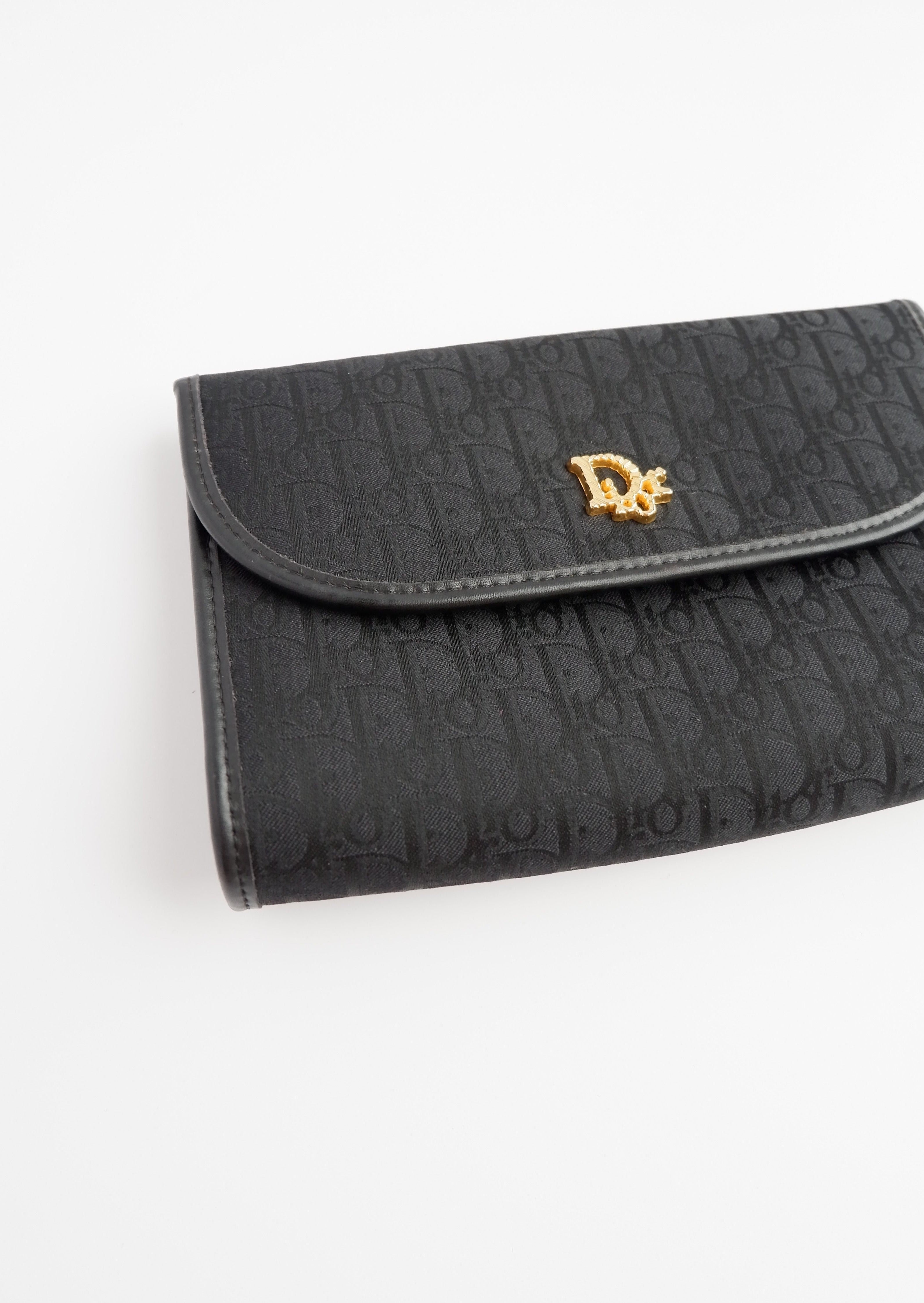 Authentic Preowned Dior Black Trotter Print Chain Bag