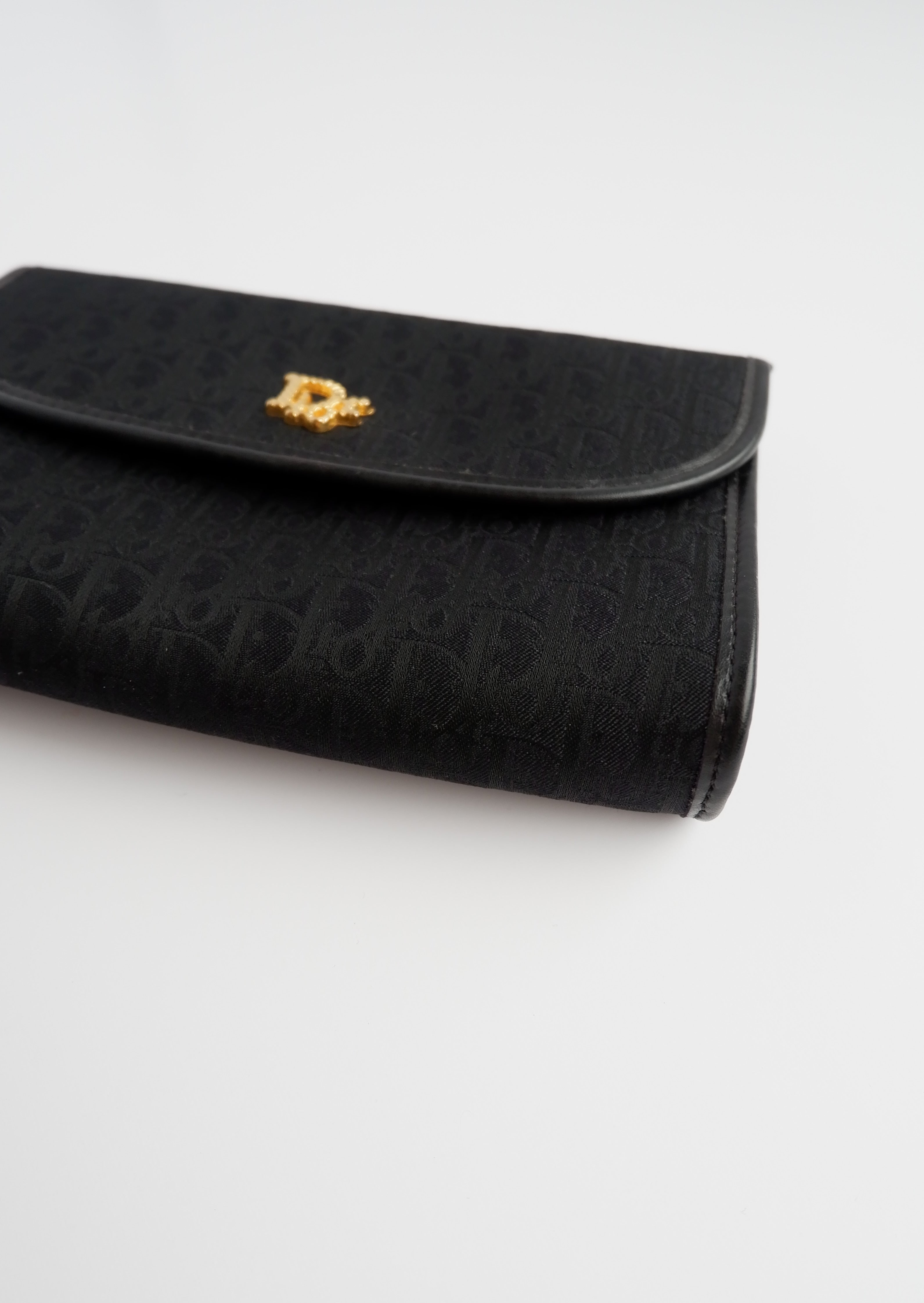 Authentic Preowned Dior Black Trotter Print Chain Bag