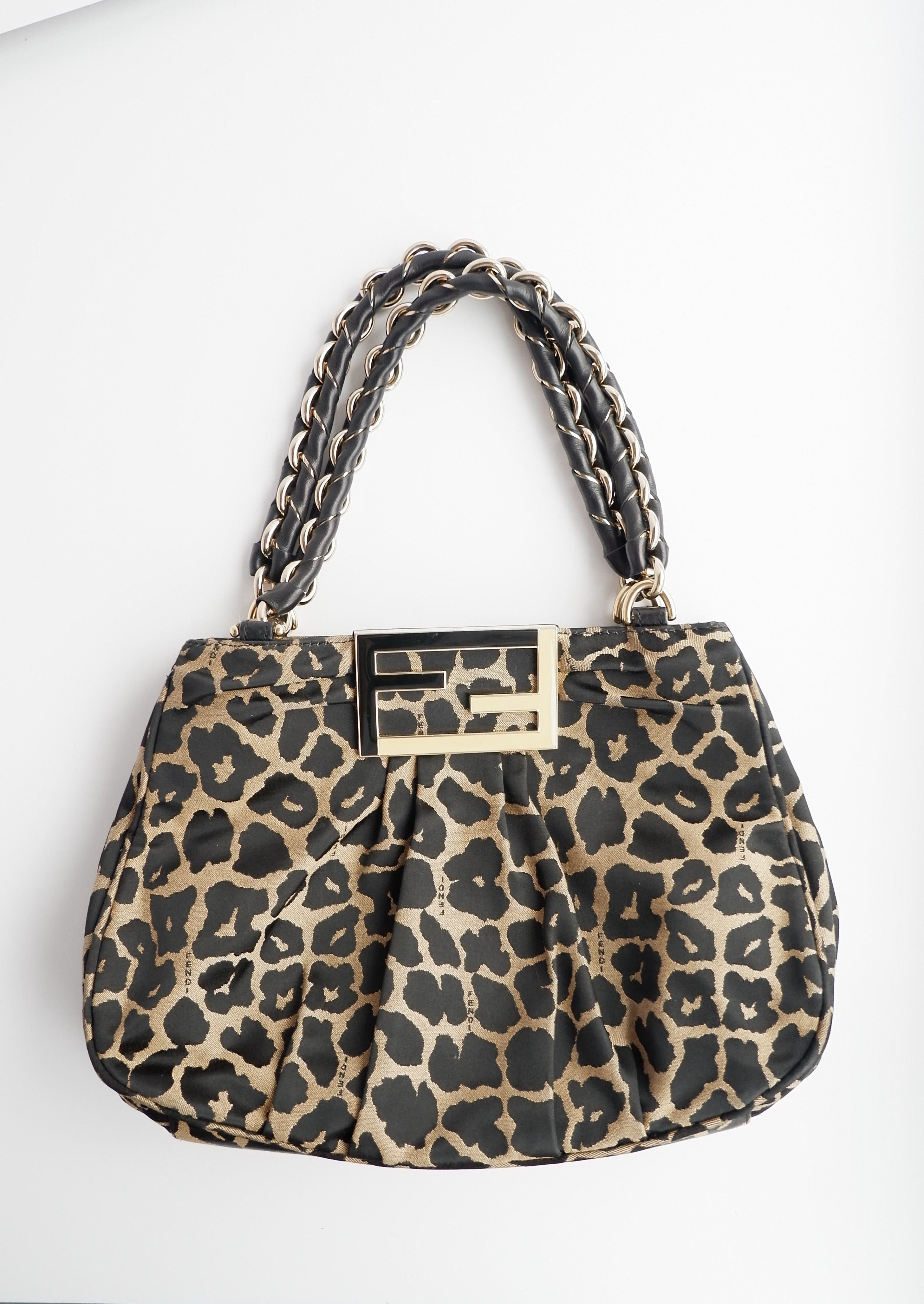 Sac à bandoulière Fendi Léopard authentique d'occasion