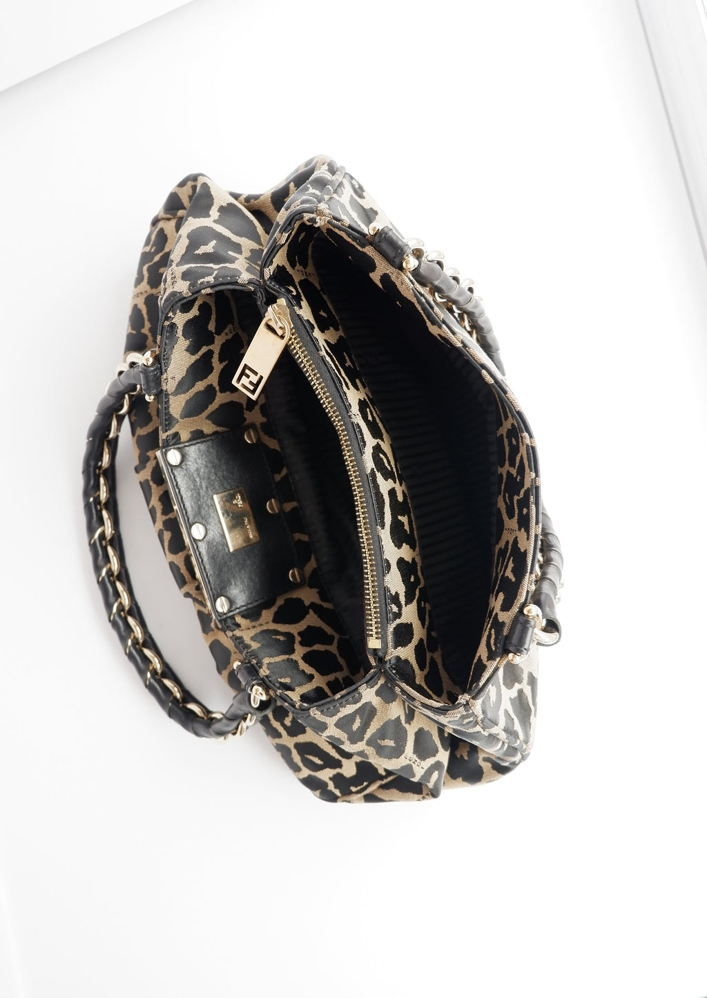 Sac à bandoulière Fendi Léopard authentique d'occasion