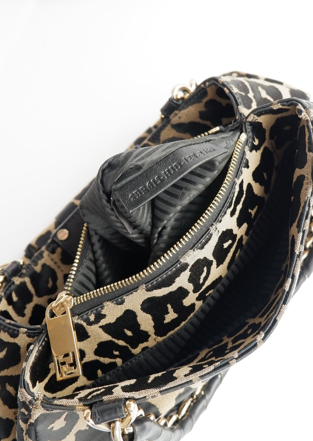 Sac à bandoulière Fendi Léopard authentique d'occasion