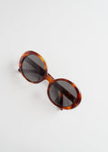 Authentiques lunettes de soleil rondes Celine d'occasion en écaille de tortue