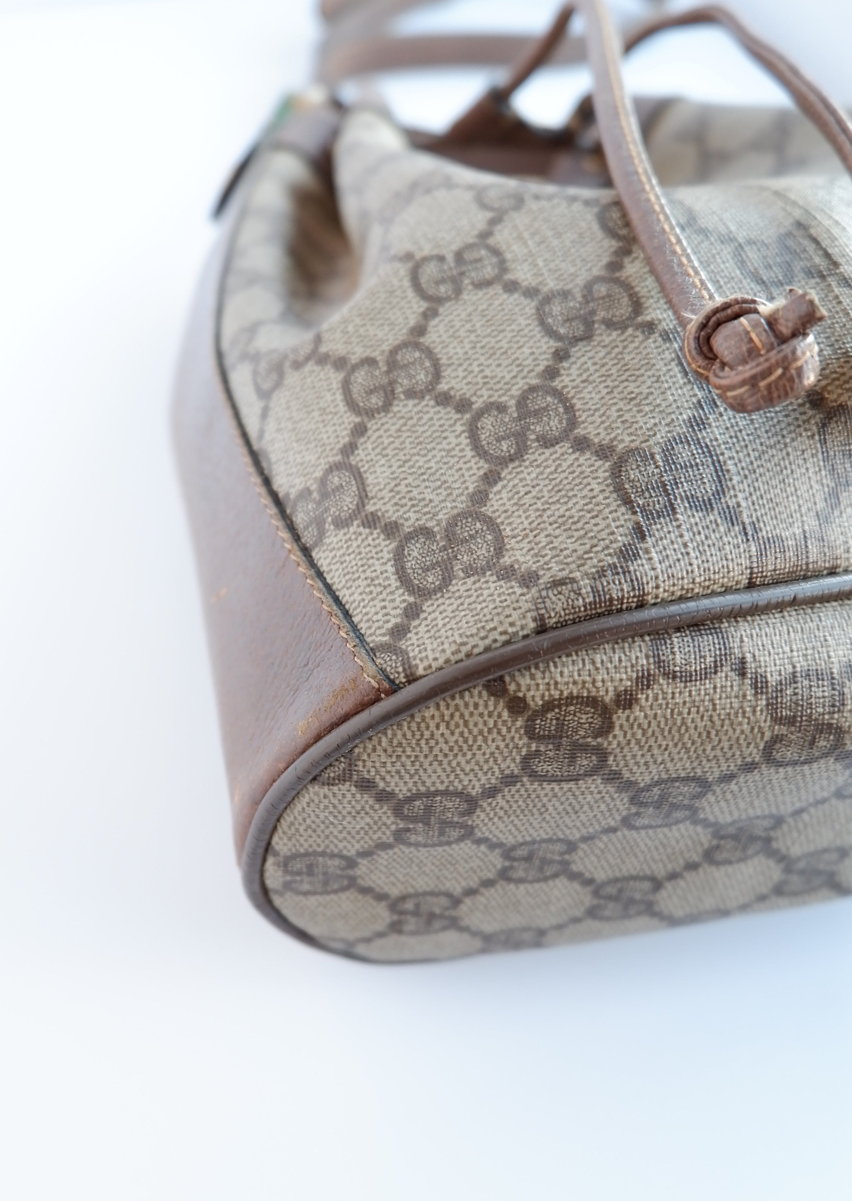 Authentic Preowned Vintage Gucci GG Web Crossbody Bag