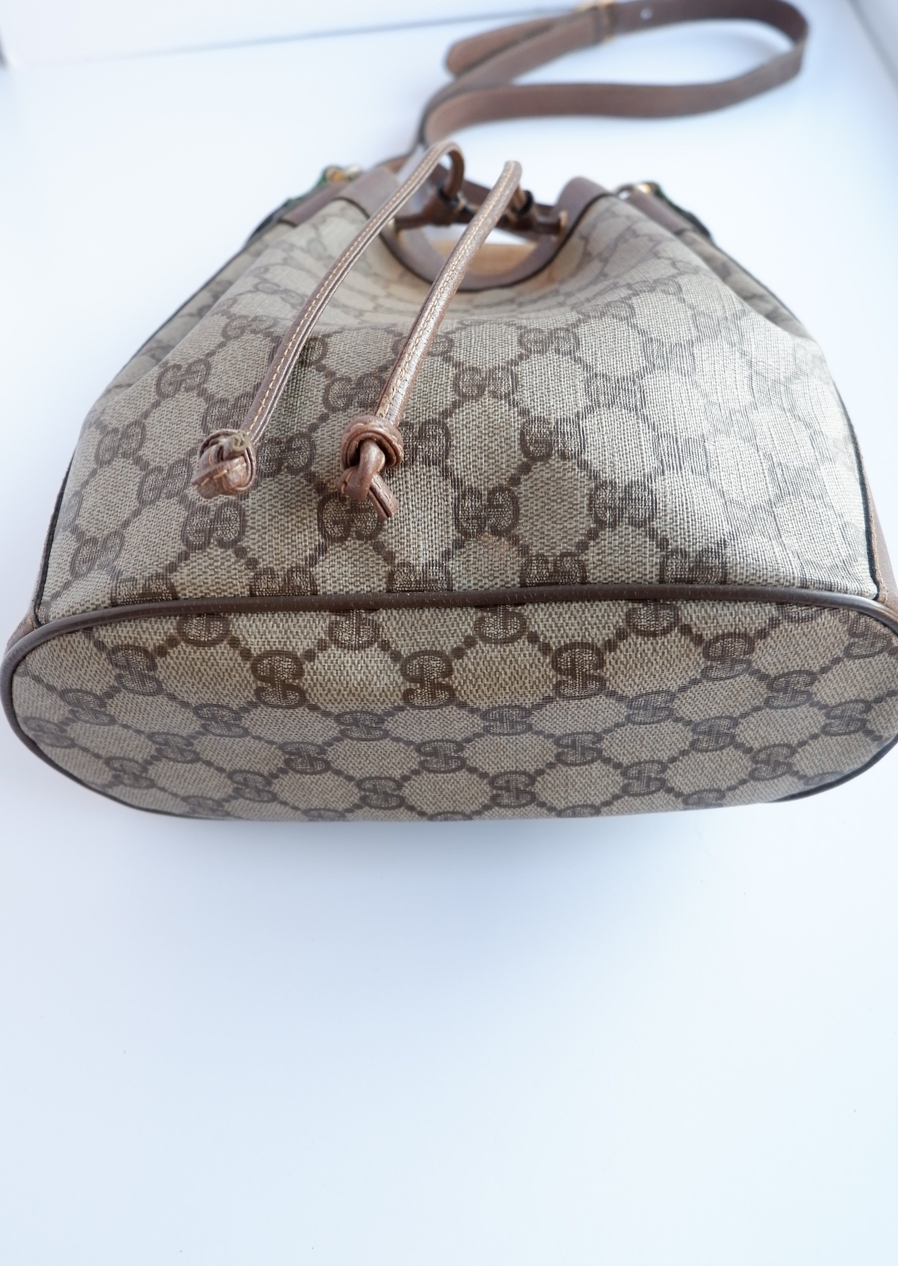 Authentic Preowned Vintage Gucci GG Web Crossbody Bag
