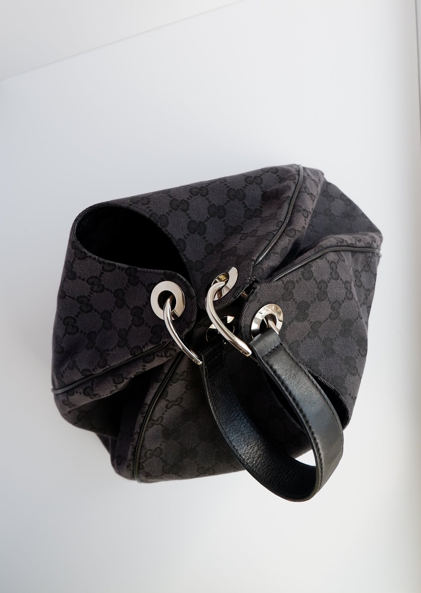 Authentic Preowned Gucci Black GG Canvas Shoulder Bag